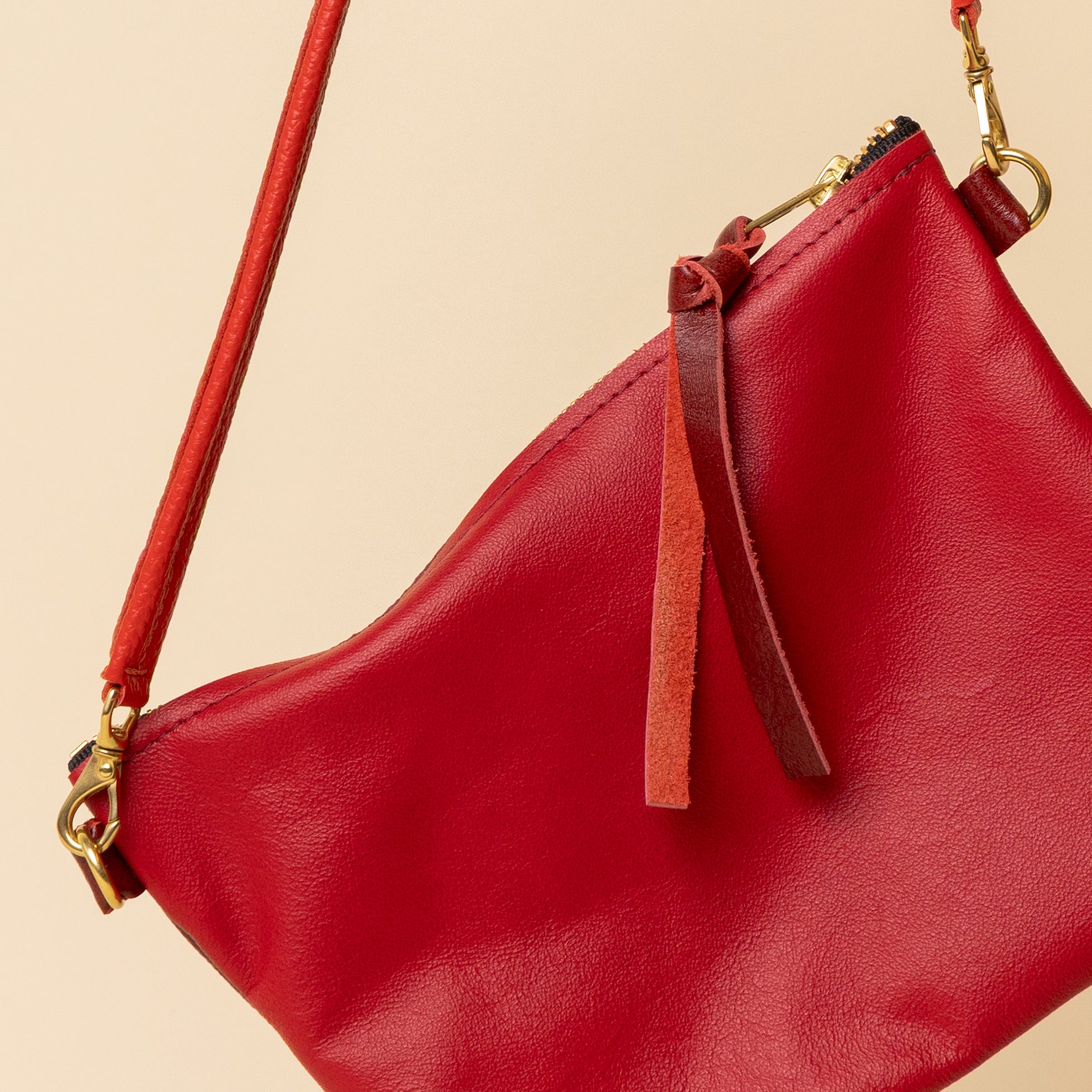 Red/Upcycled Merlot Crossbody