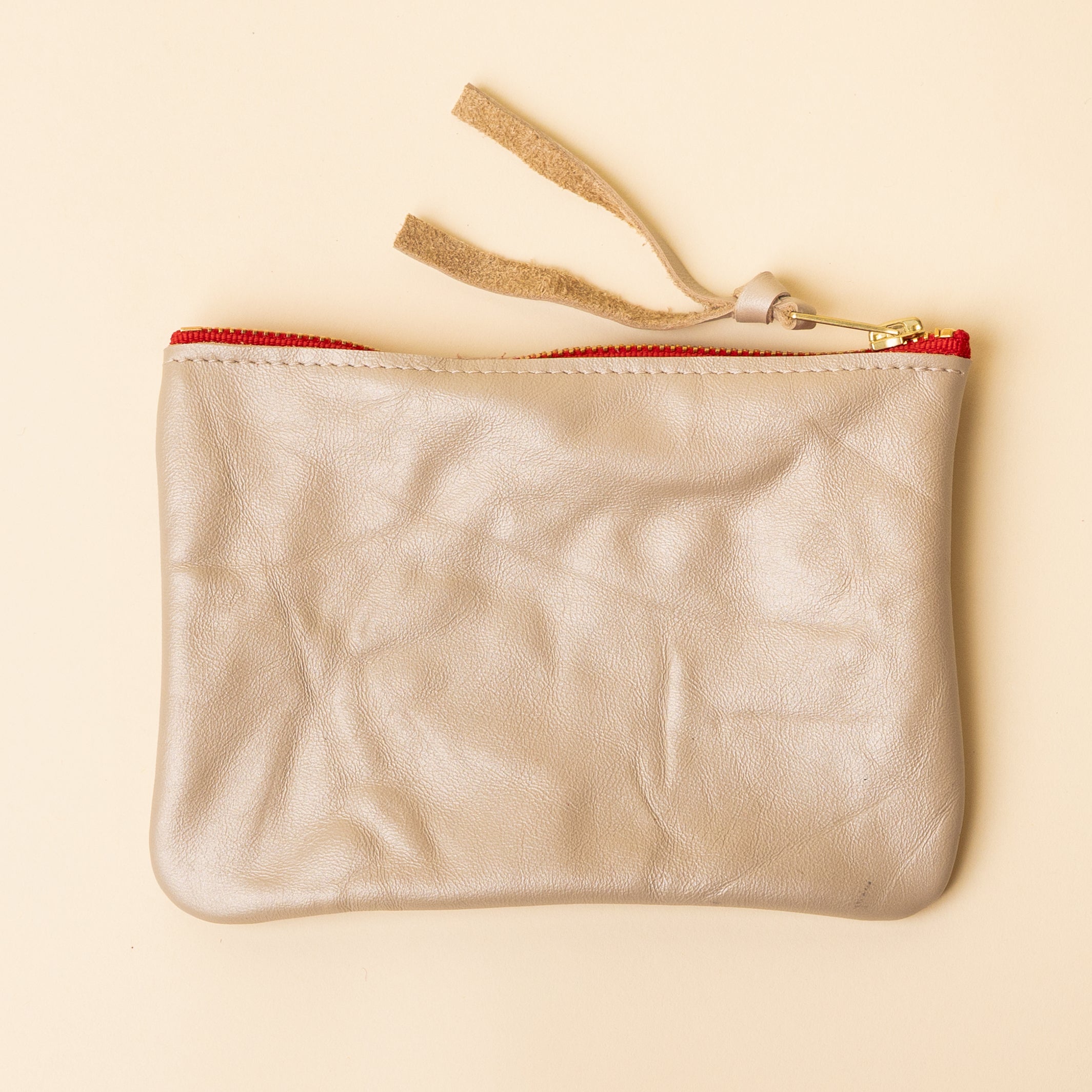 Upcycled Pearl/Soft Gold Essential Pouch
