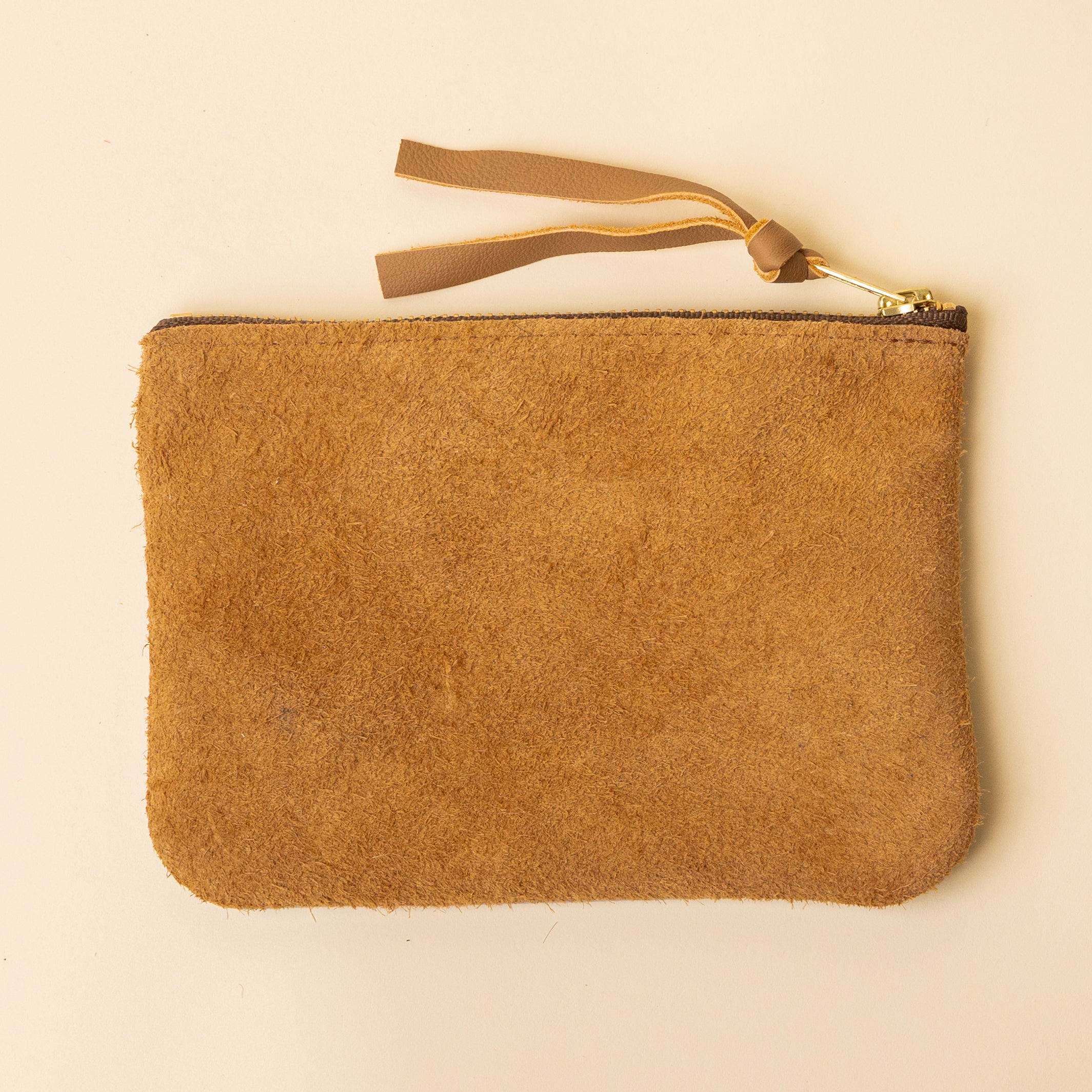 Camel Suede/Pale Blue Essential Pouch
