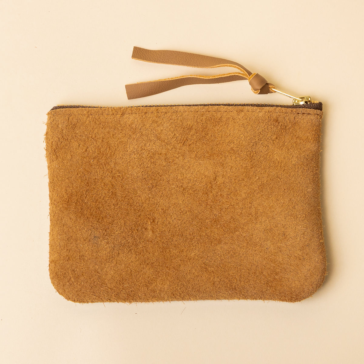 Camel Suede/Pale Blue Essential Pouch