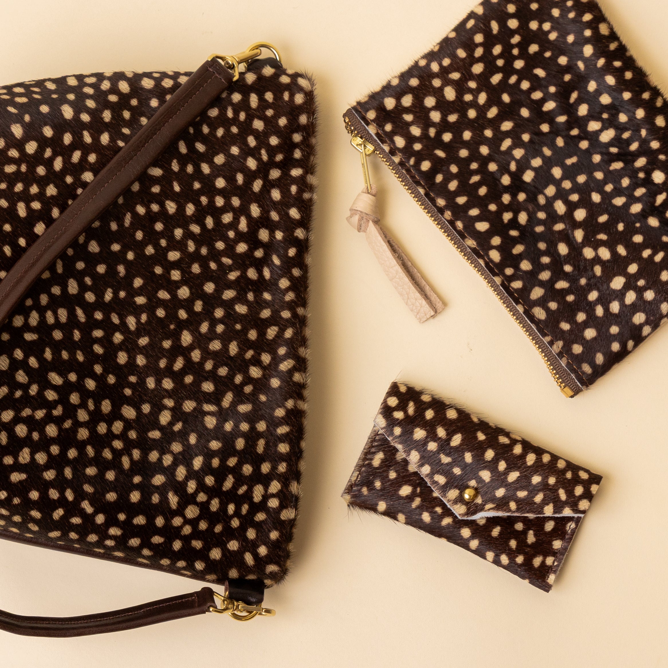 Brown Speckle/Ivory Essential Pouch