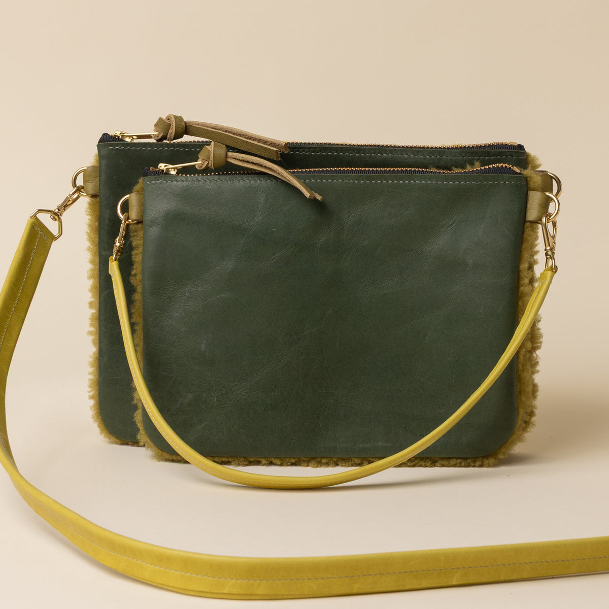 Jade/Kiwi Lambswool Crossbody