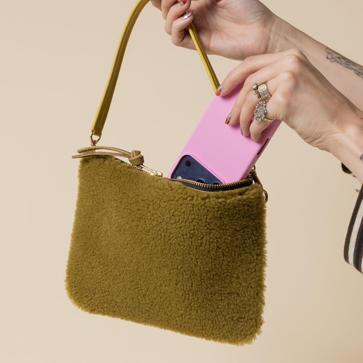 Jade/Kiwi Lambswool Crossbody