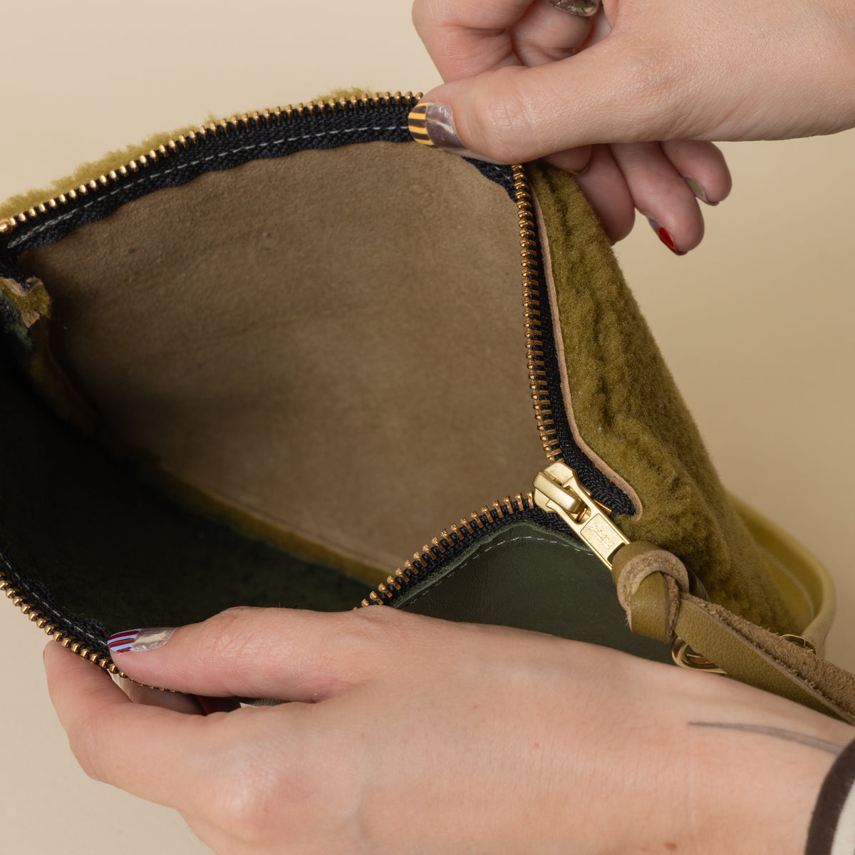 Jade/Kiwi Lambswool Crossbody