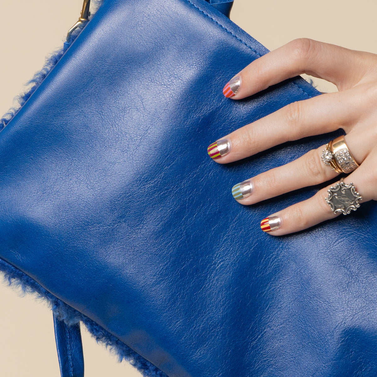Cerulean/Cobalt Lambswool Crossbody