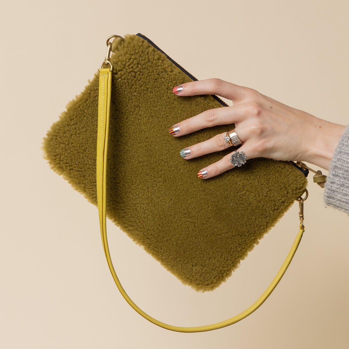 Jade/Kiwi Lambswool Crossbody