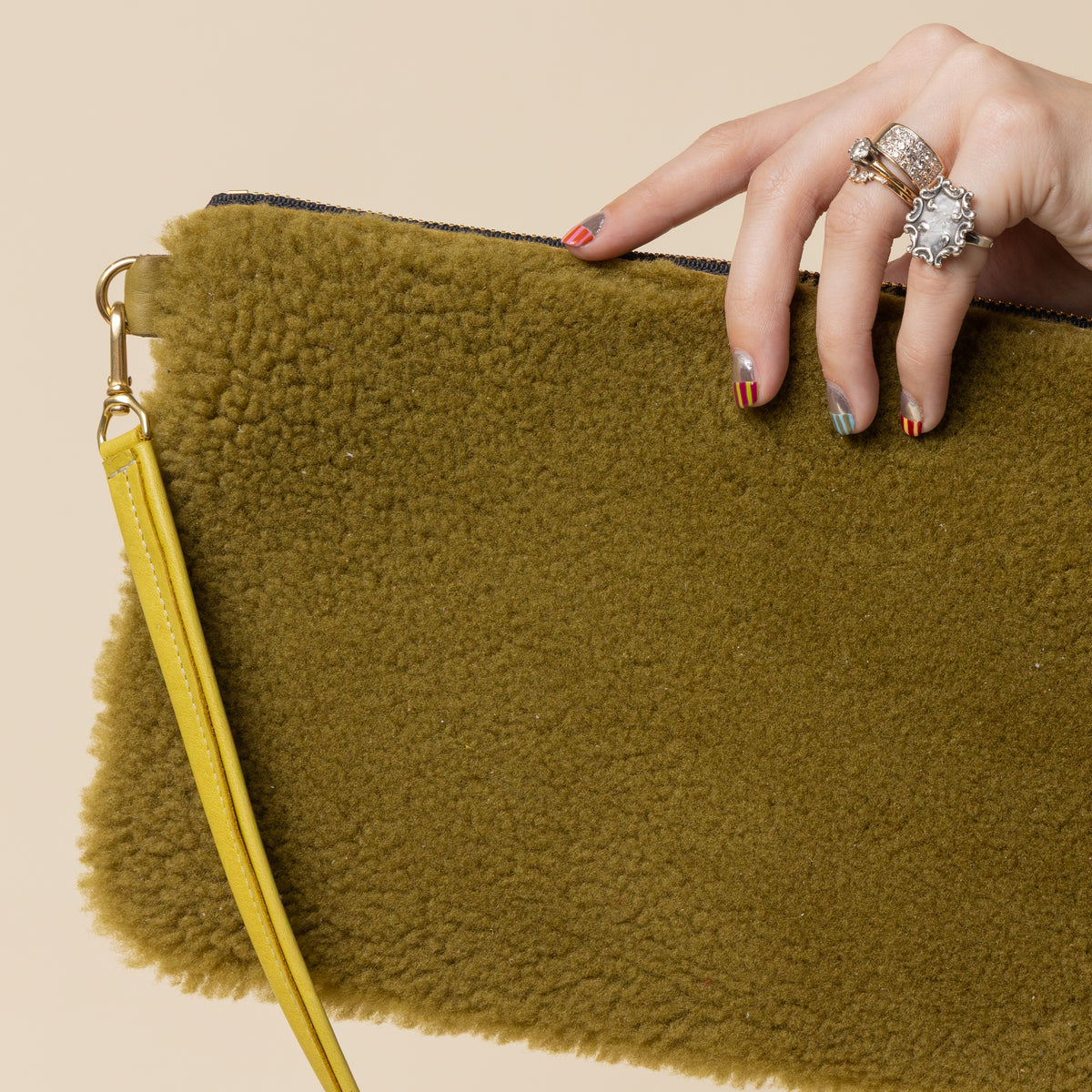 Jade/Kiwi Lambswool Crossbody