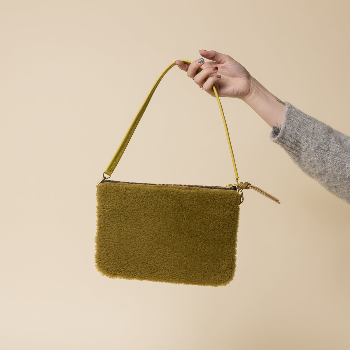 Jade/Kiwi Lambswool Crossbody