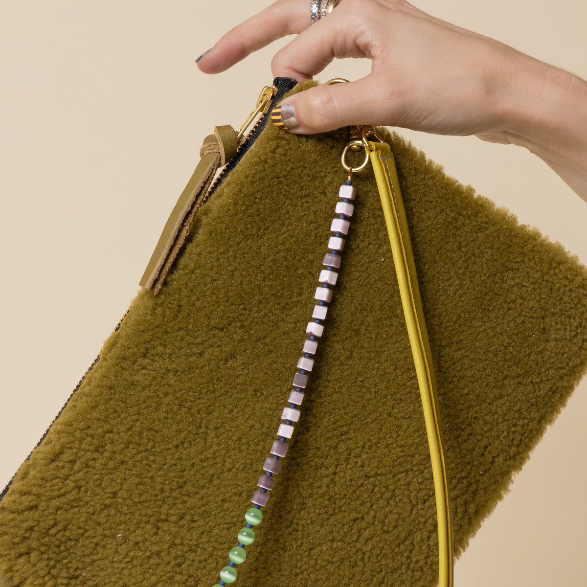 Jade/Kiwi Lambswool Crossbody