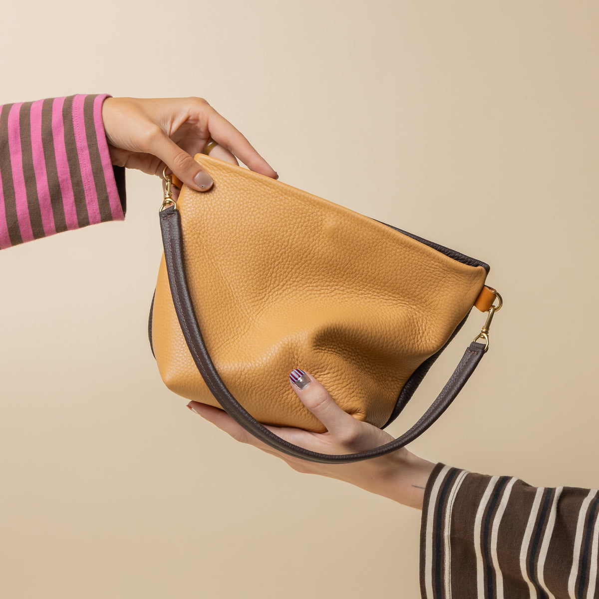 Upcycled Light Camel/Chocolate Party Bucket