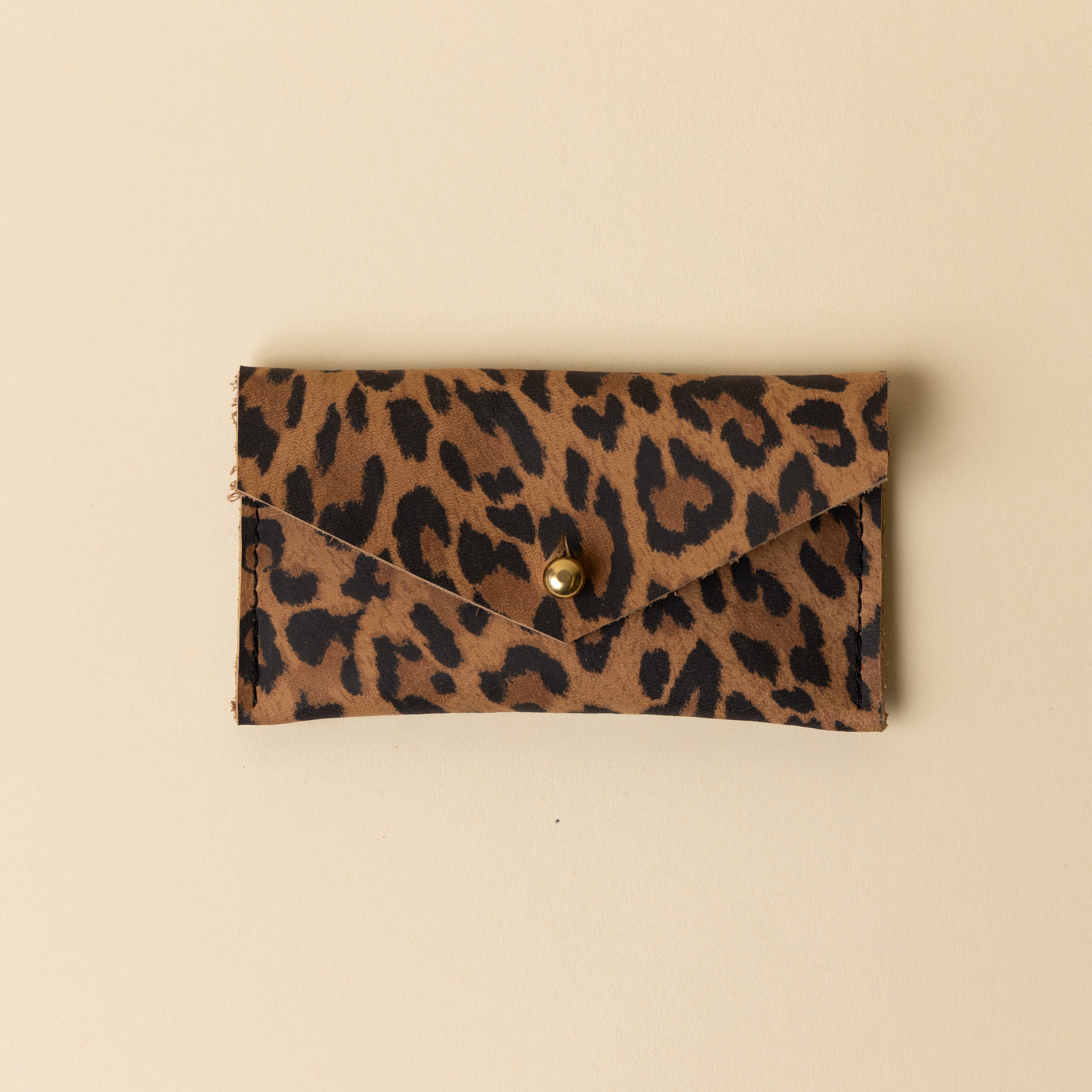 Upcycled Leopard Cardholder