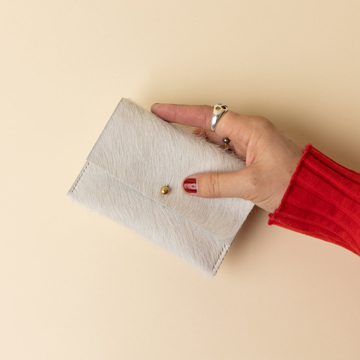Upcycled White Companion Pouch
