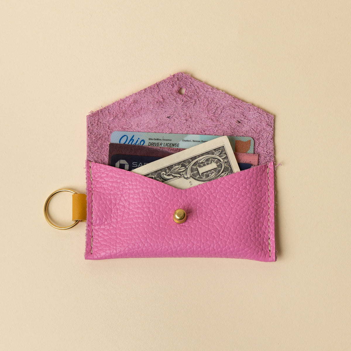 Bubblegum/Mustard Caro Cardholder