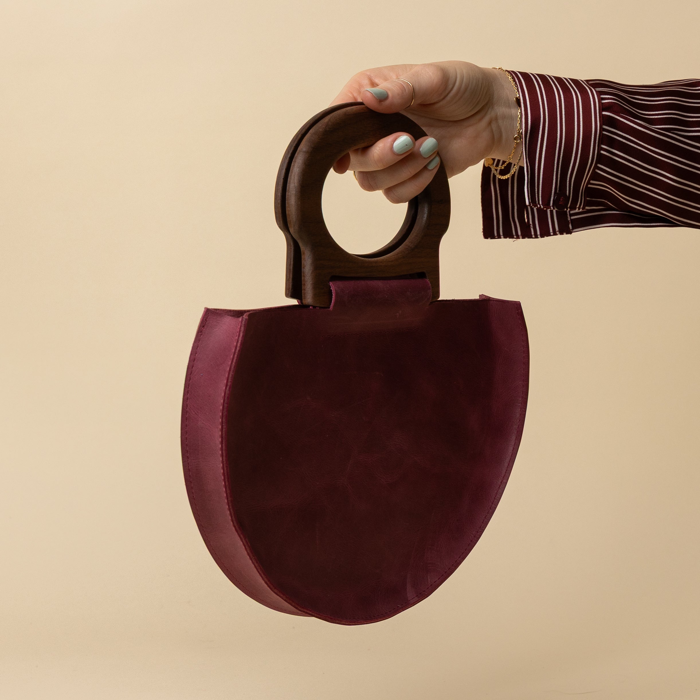 Raspberry/Walnut Crescent Woodie