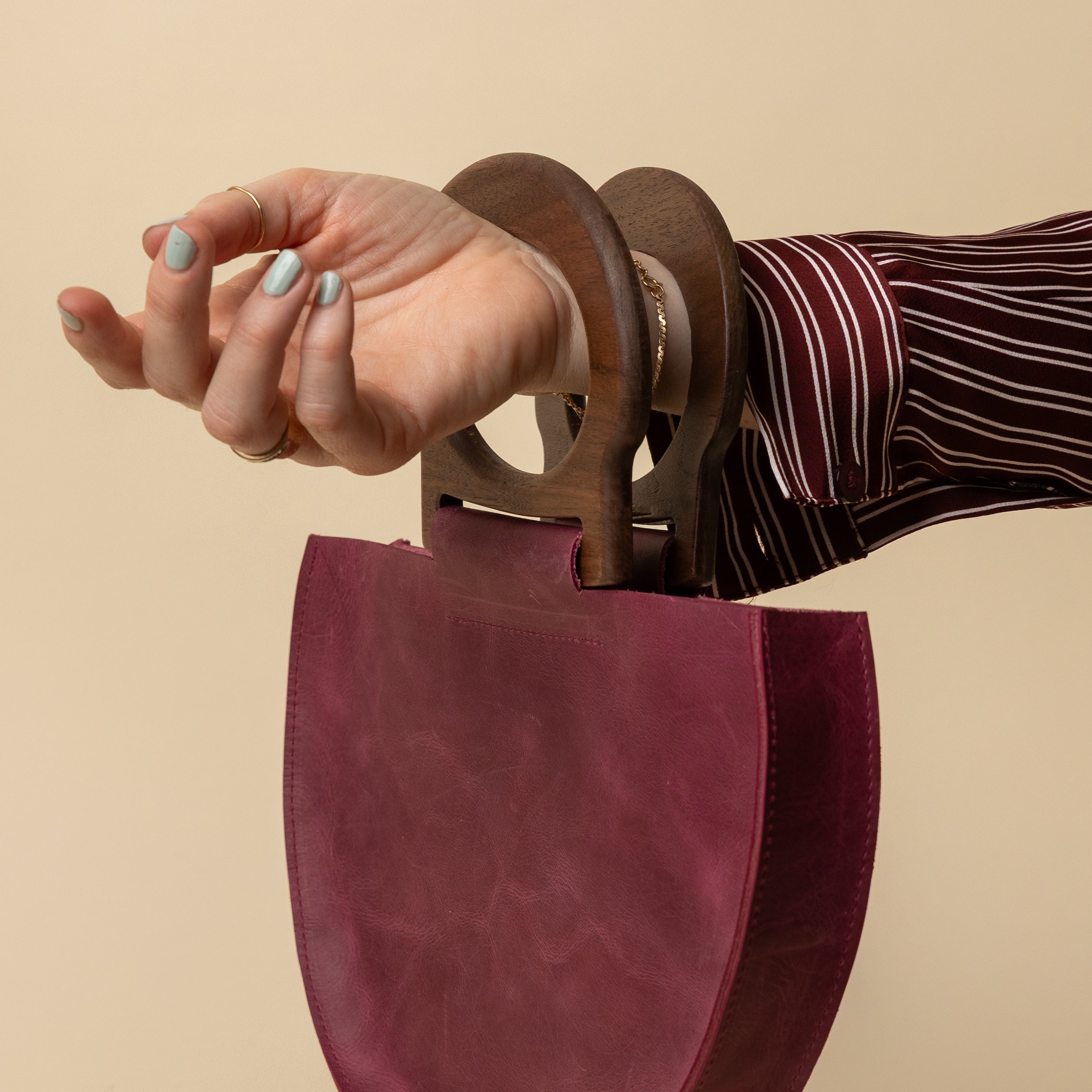 Raspberry/Walnut Crescent Woodie