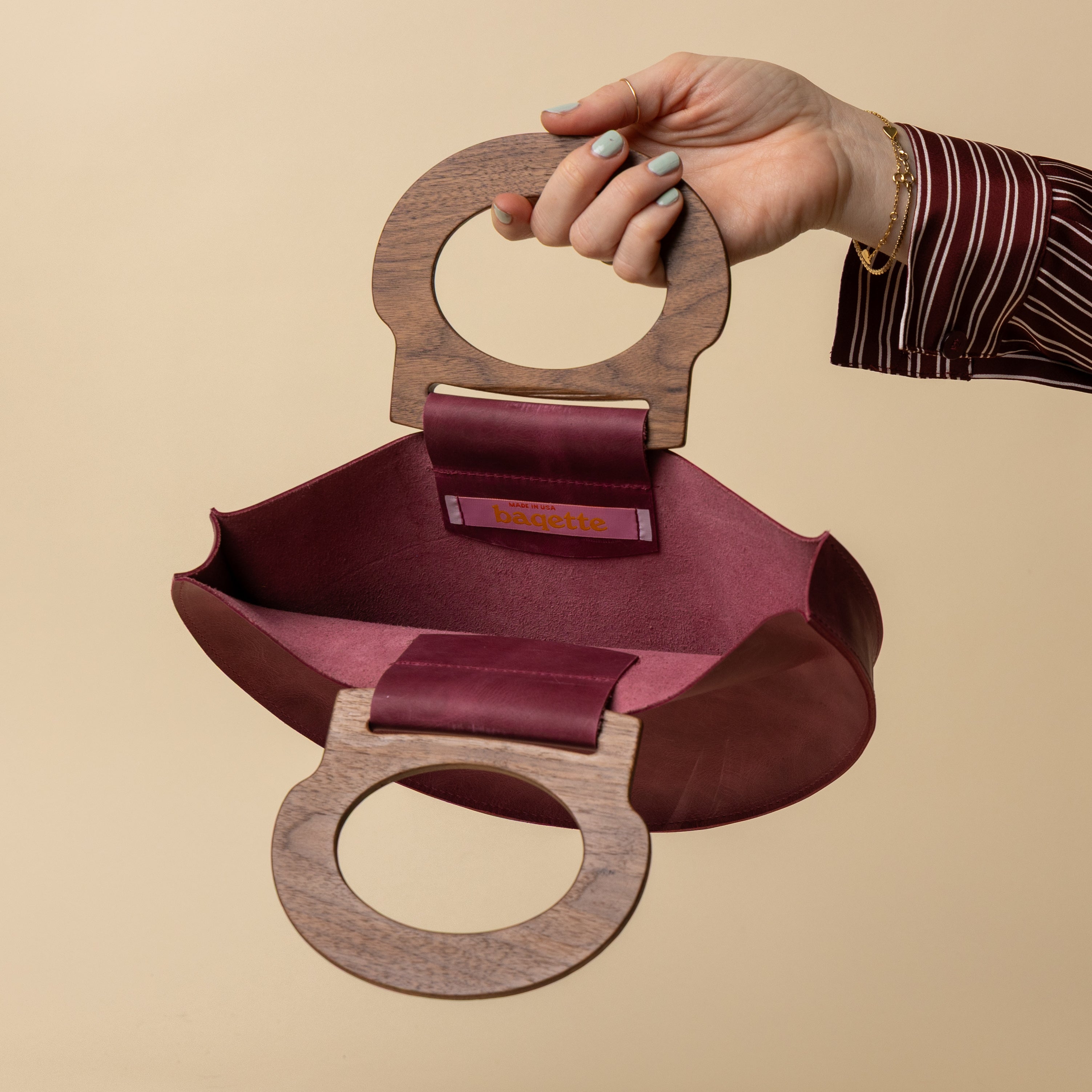 Raspberry/Walnut Crescent Woodie