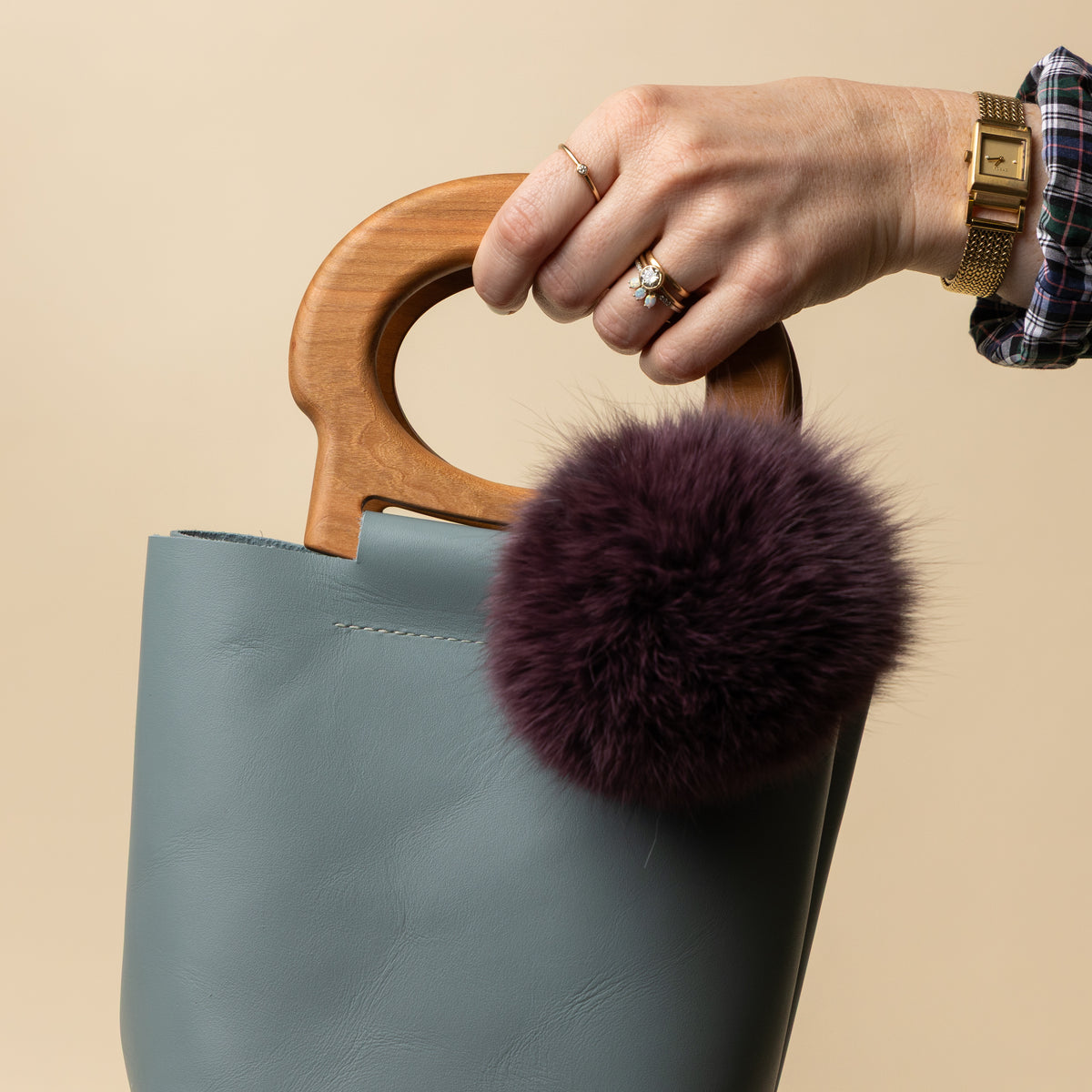 Seafoam/Cherry Mini Picnic Tote