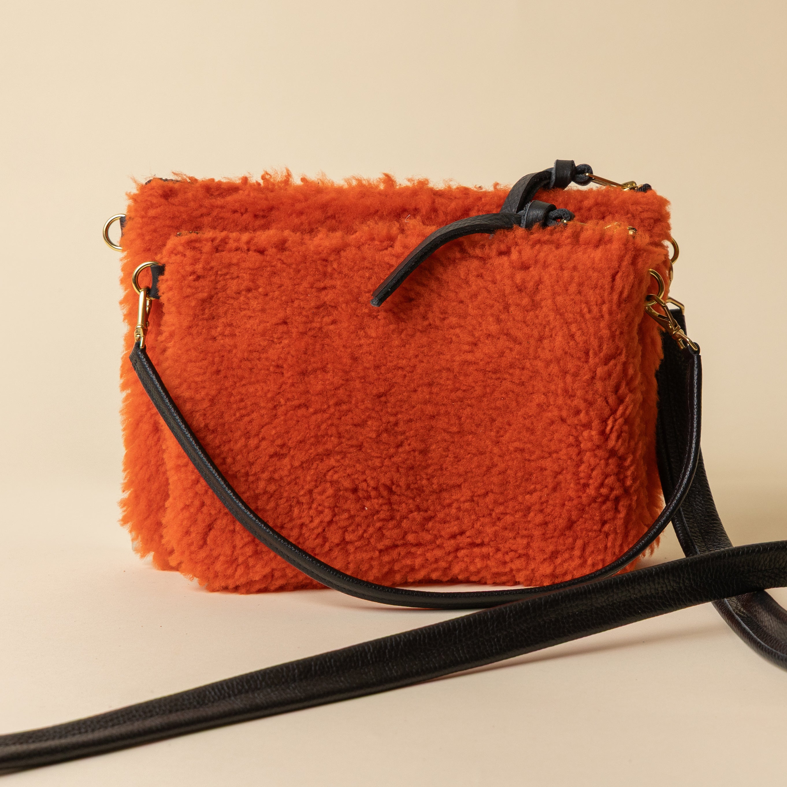 Pale Blue/Monarch Lambswool Crossbody