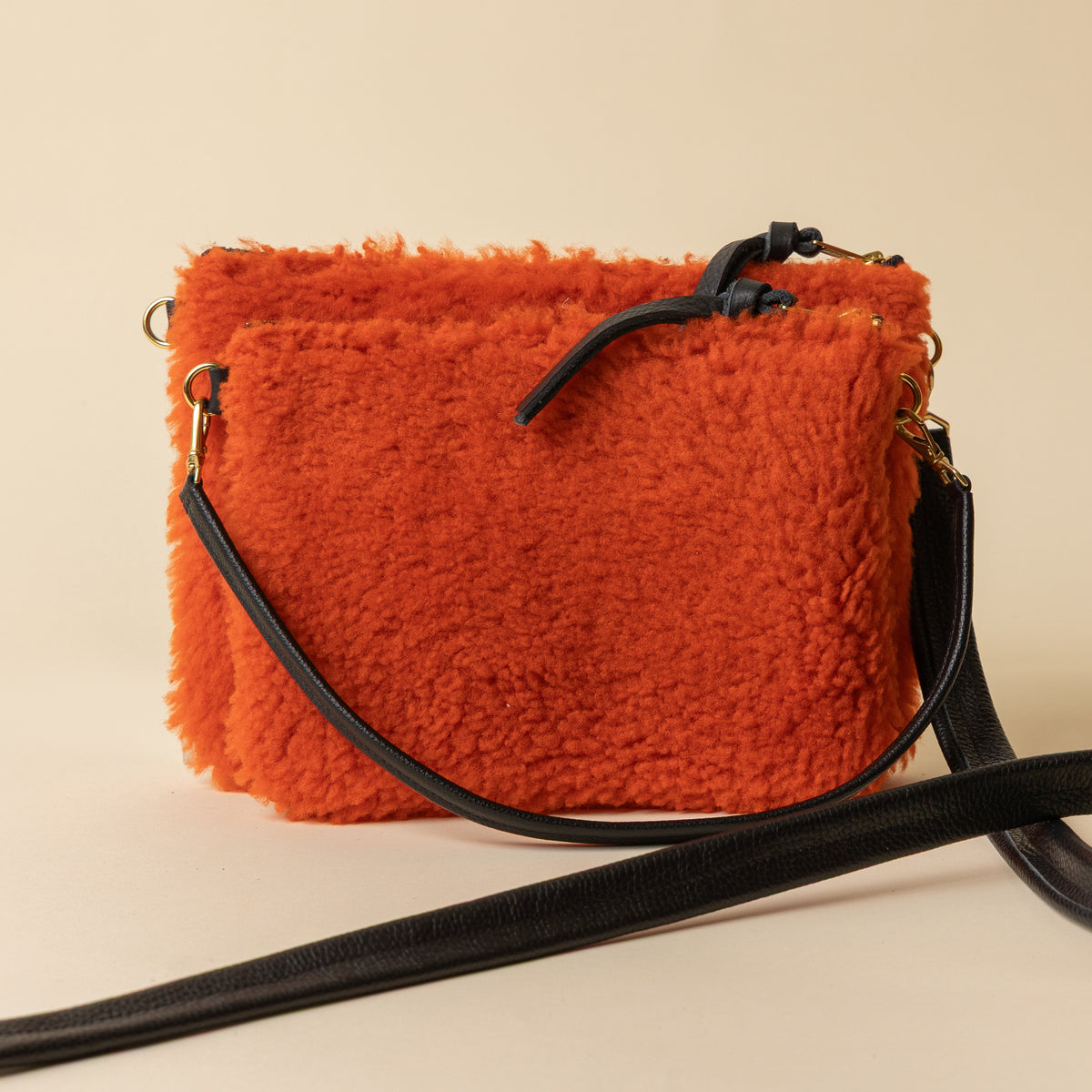 Pale Blue/Monarch Lambswool Crossbody