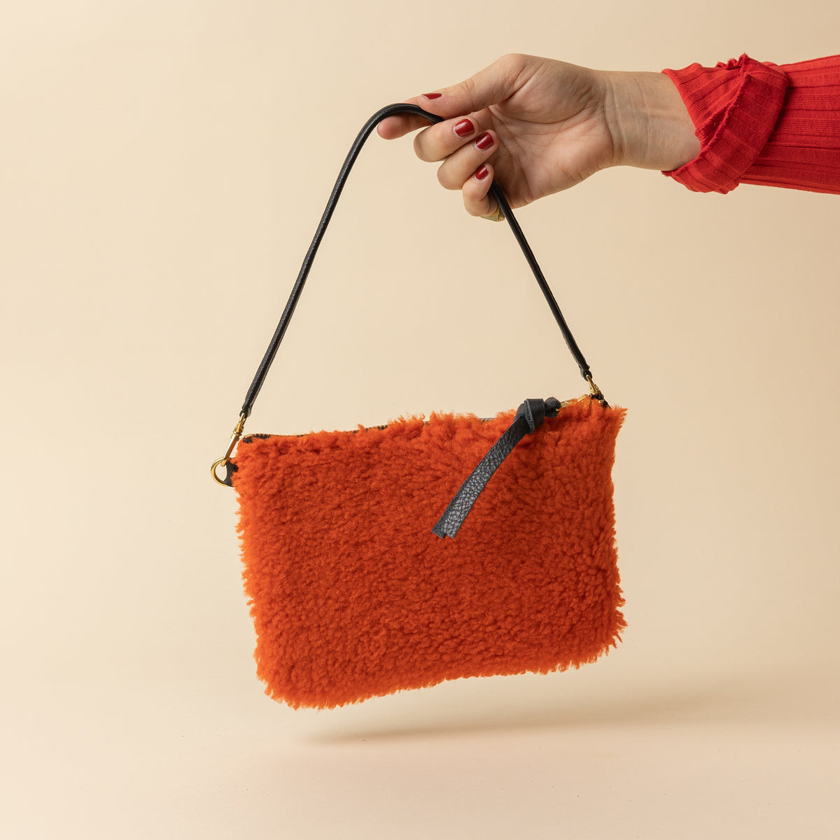 Pale Blue/Monarch Lambswool Crossbody