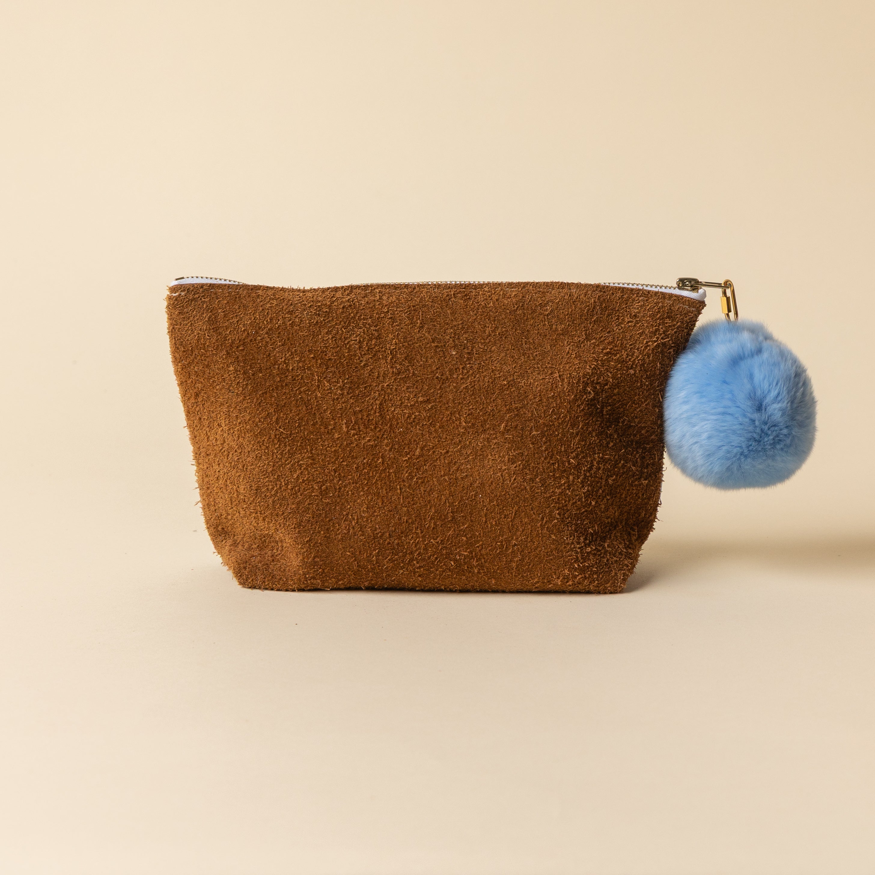 Pale Blue/Chestnut Suede Slouchie