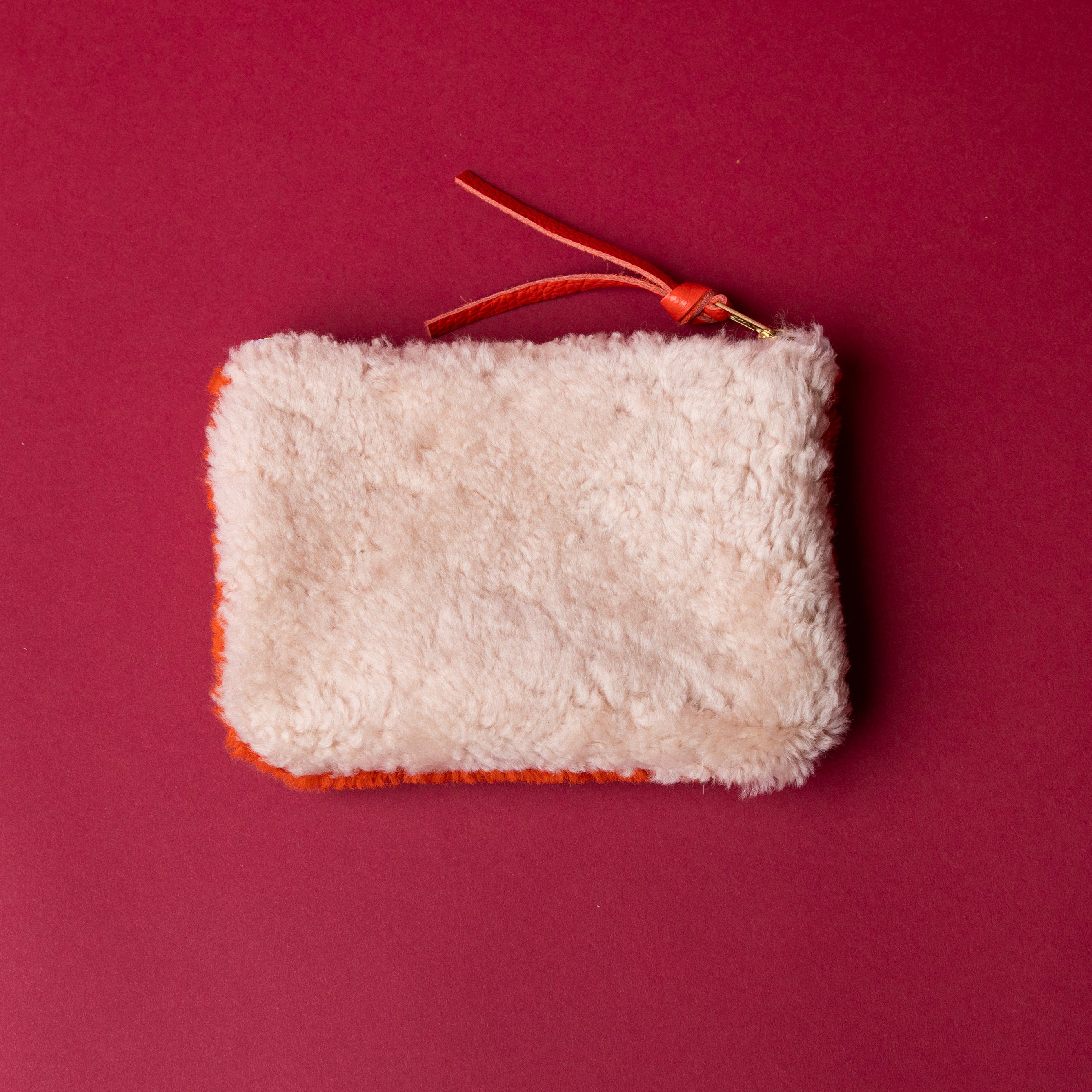 Monarch/Pale Pink Lambswool Essential Pouch