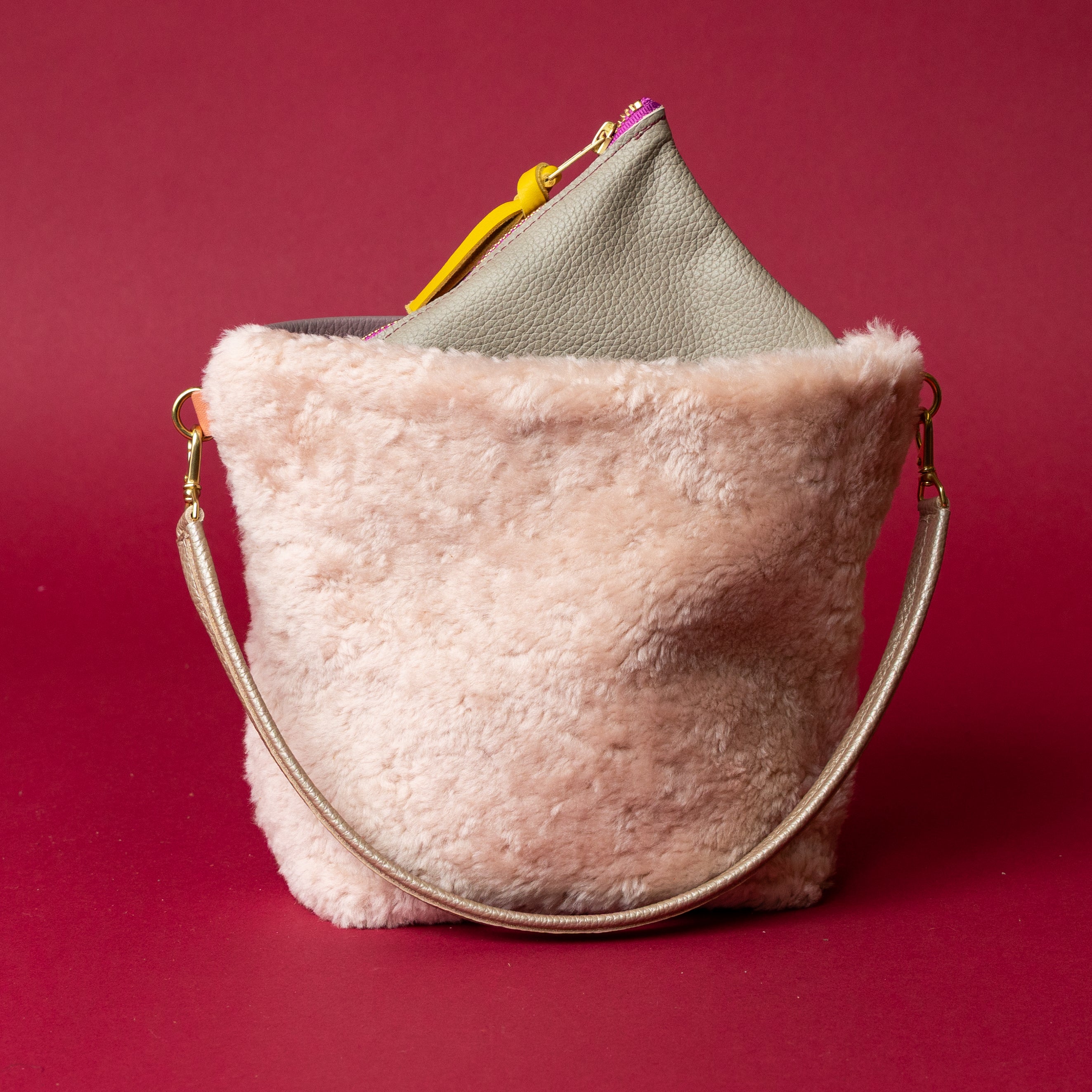 Ivory/Upcycled Mushroom Essential Pouch