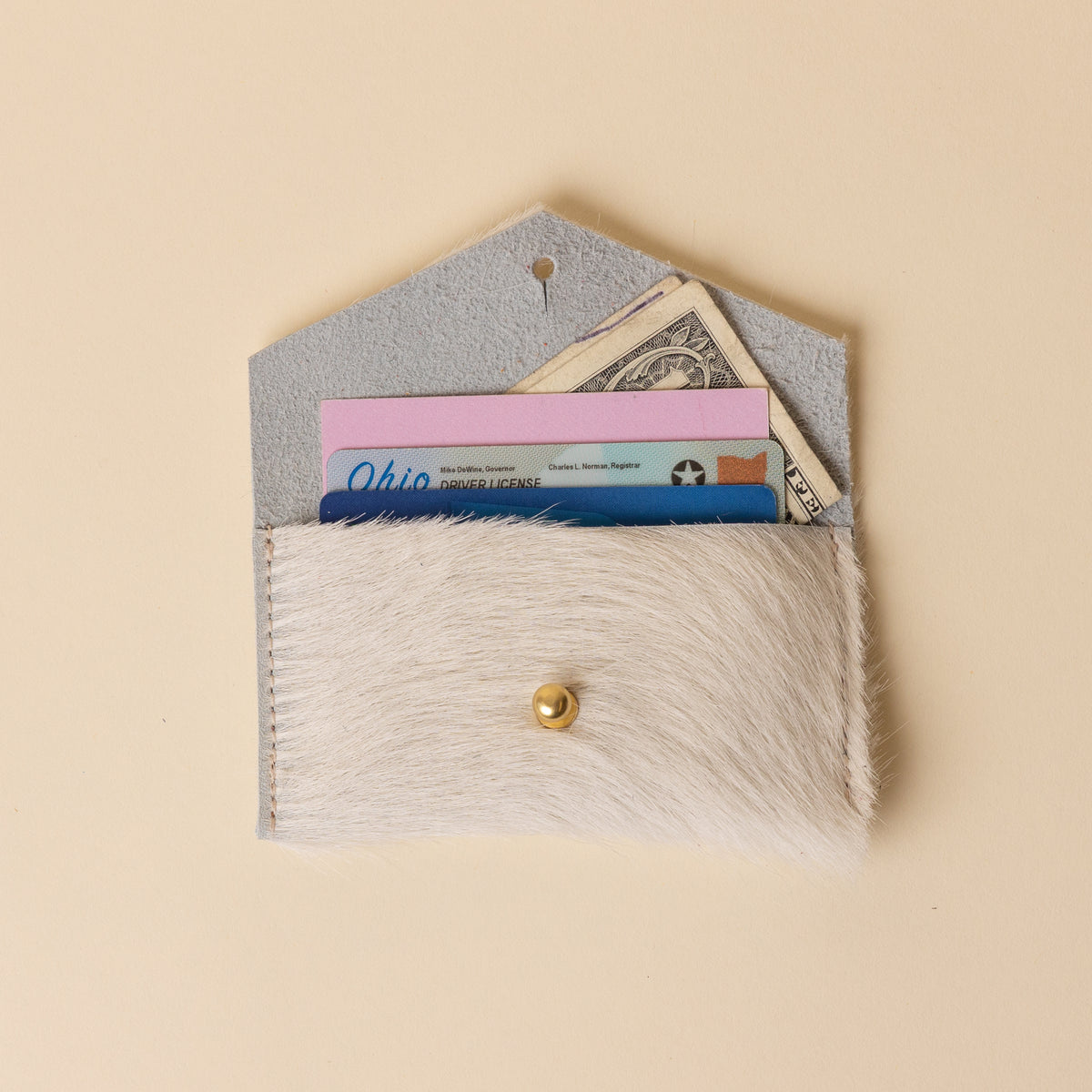 Upcycled White Cardholder