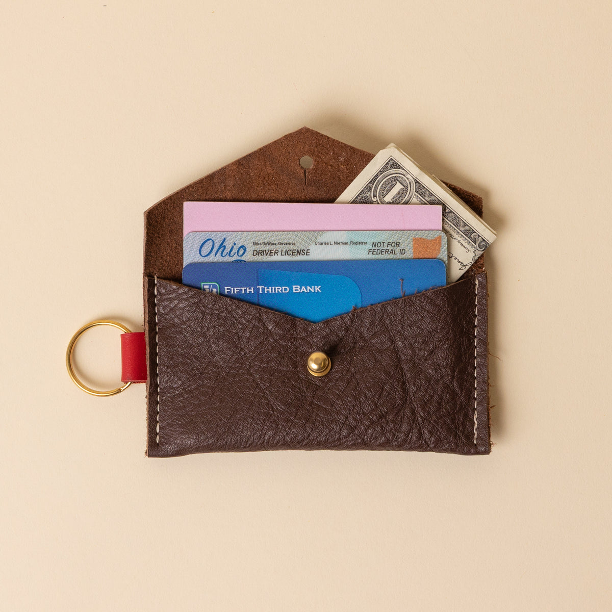 Mahogany/Cardinal Caro Cardholder