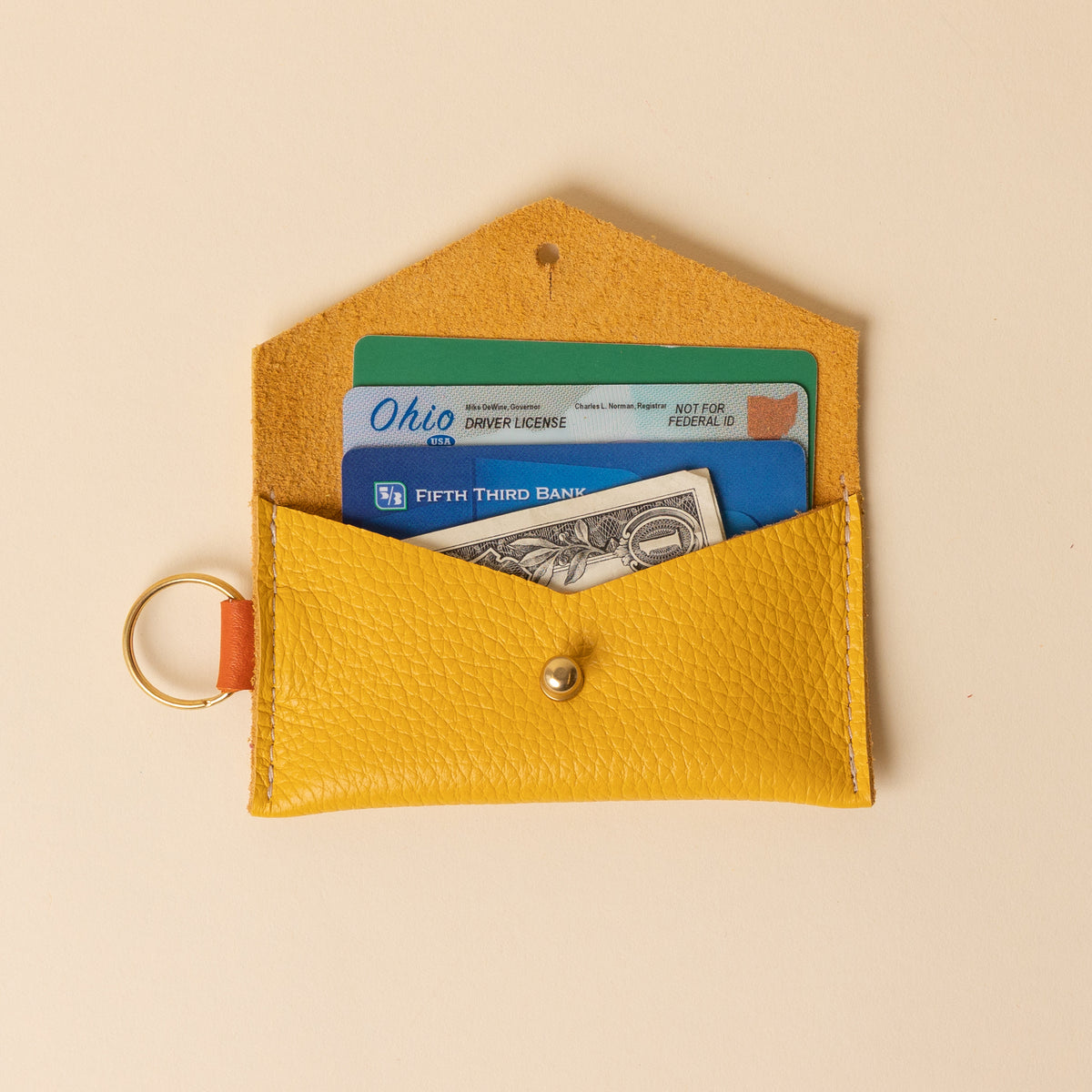 Canary/Persimmon Caro Cardholder