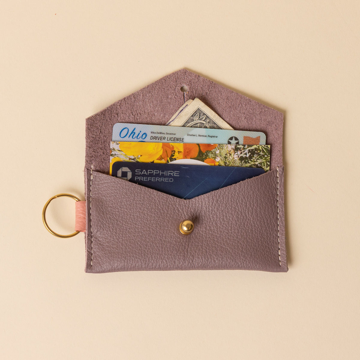 Mauve/Salmon Caro Cardholder