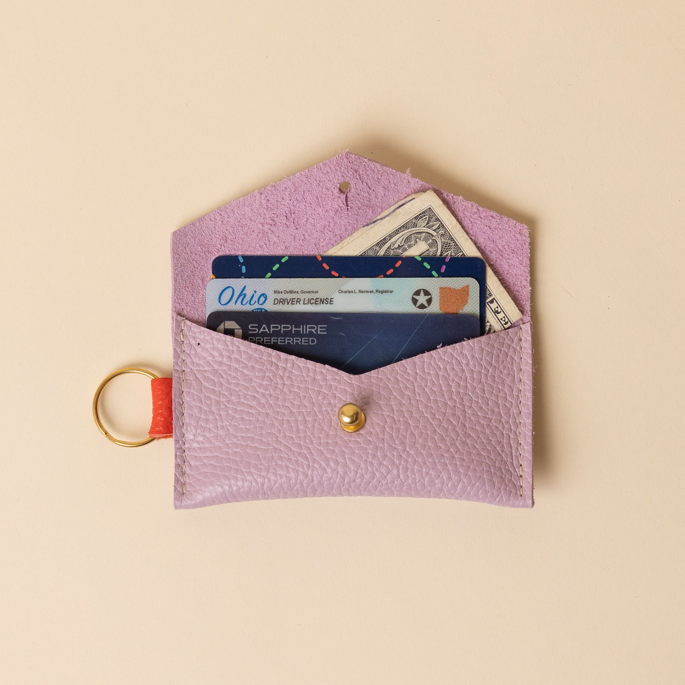 Lilac/Rorange Caro Cardholder