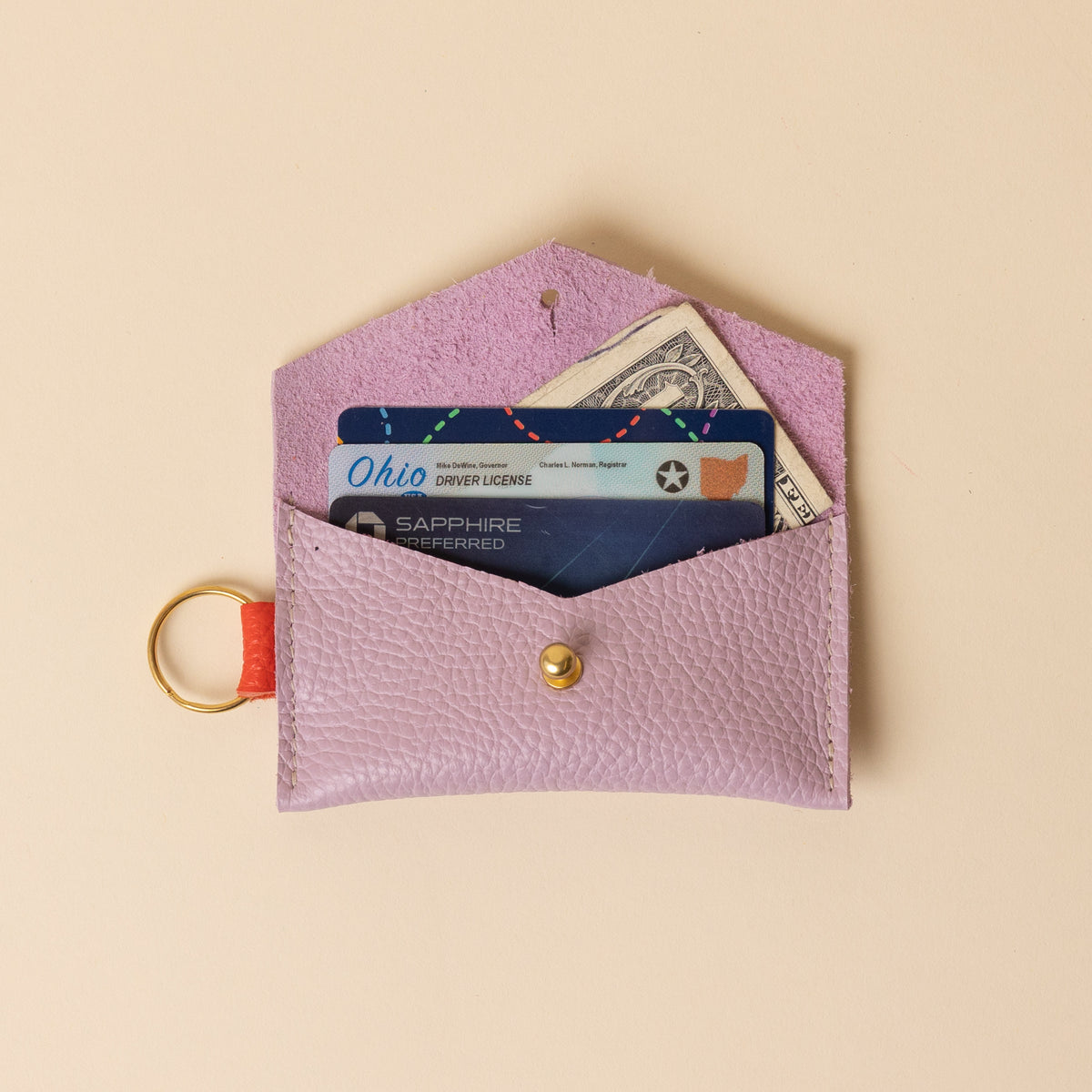 Lilac/Rorange Caro Cardholder