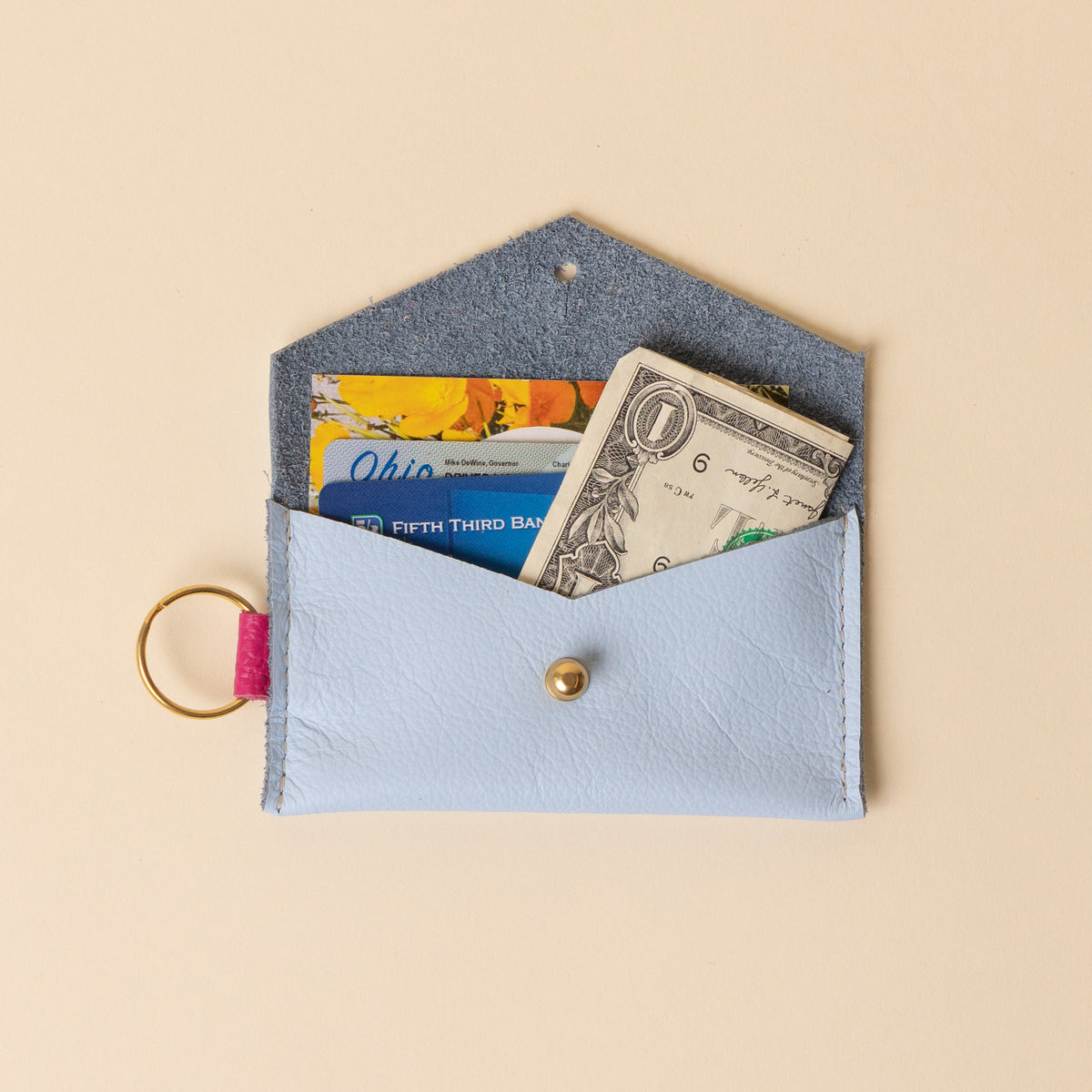 Baby Blue/Dragonfruit Caro Cardholder