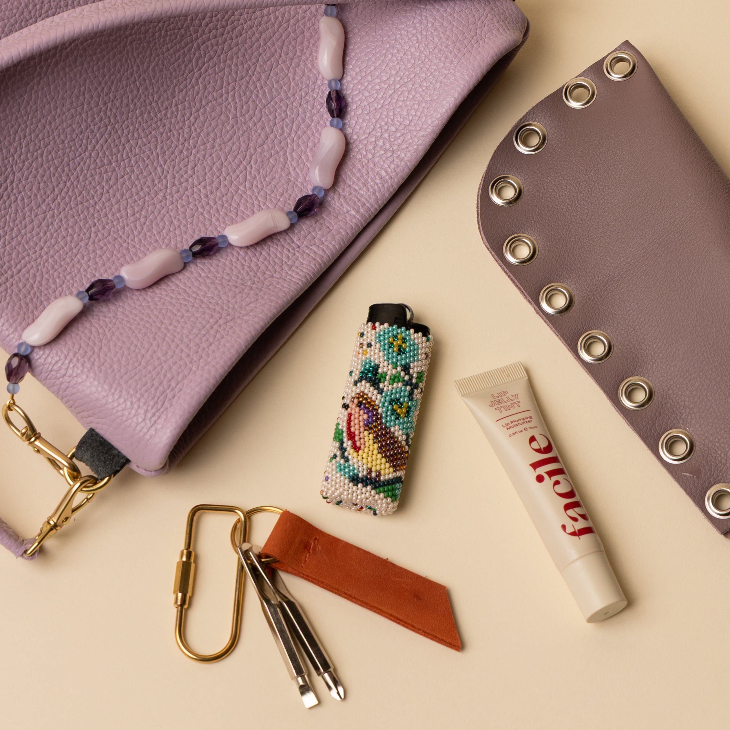 MAUVE/SILVER SLEEVE
