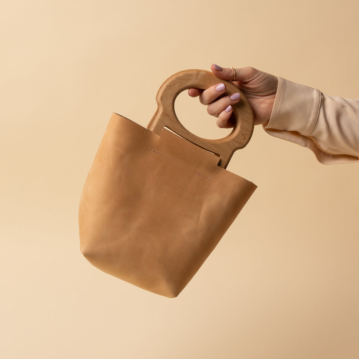 Biscotti/White Maple Mini Picnic Tote