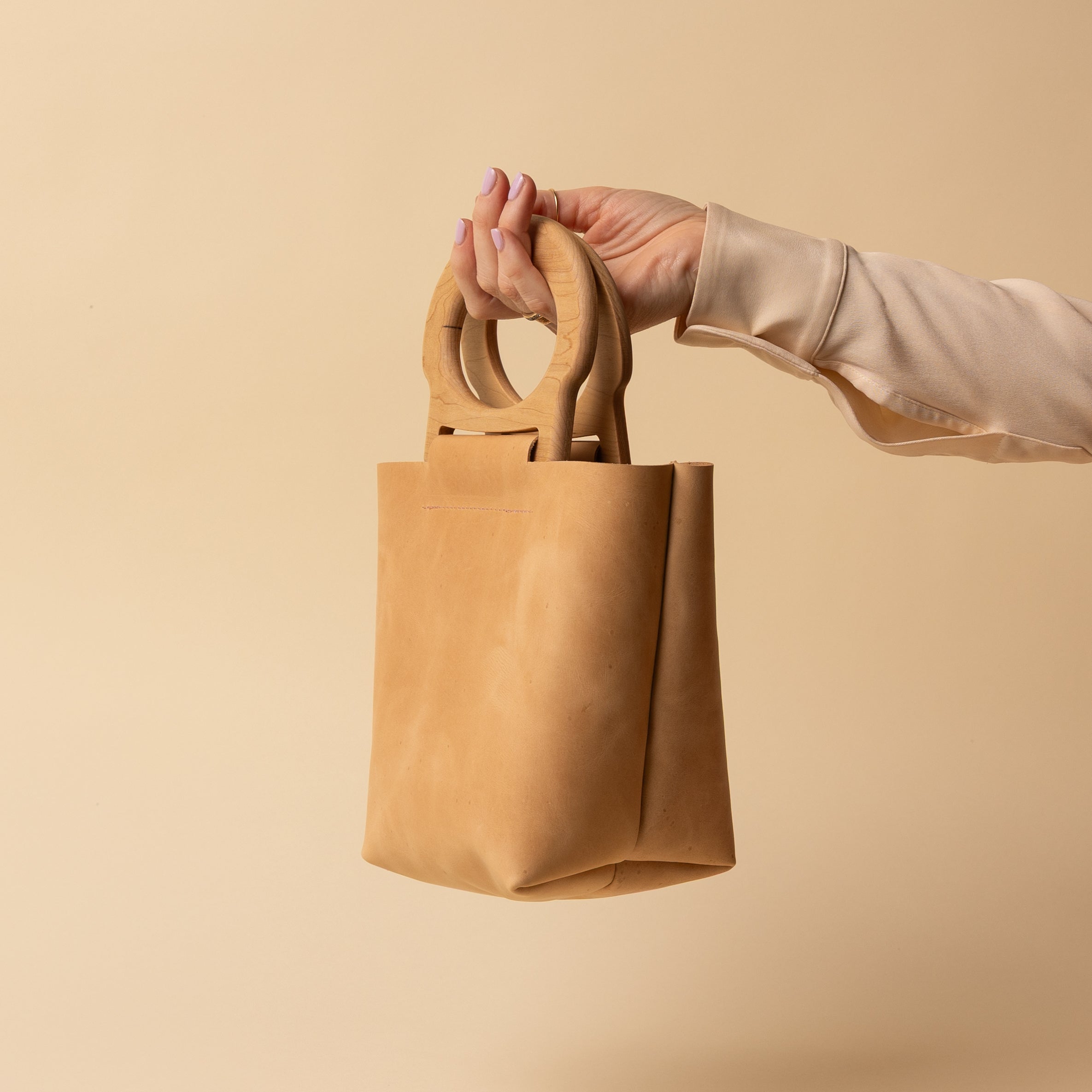 Biscotti/White Maple Mini Picnic Tote