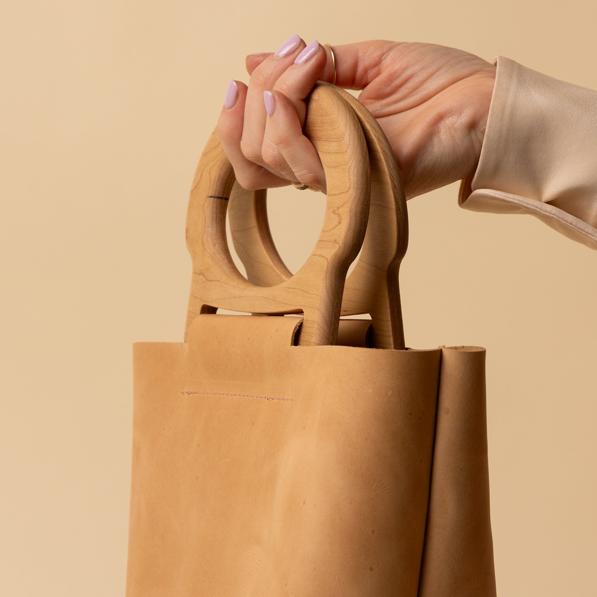 Biscotti/White Maple Mini Picnic Tote