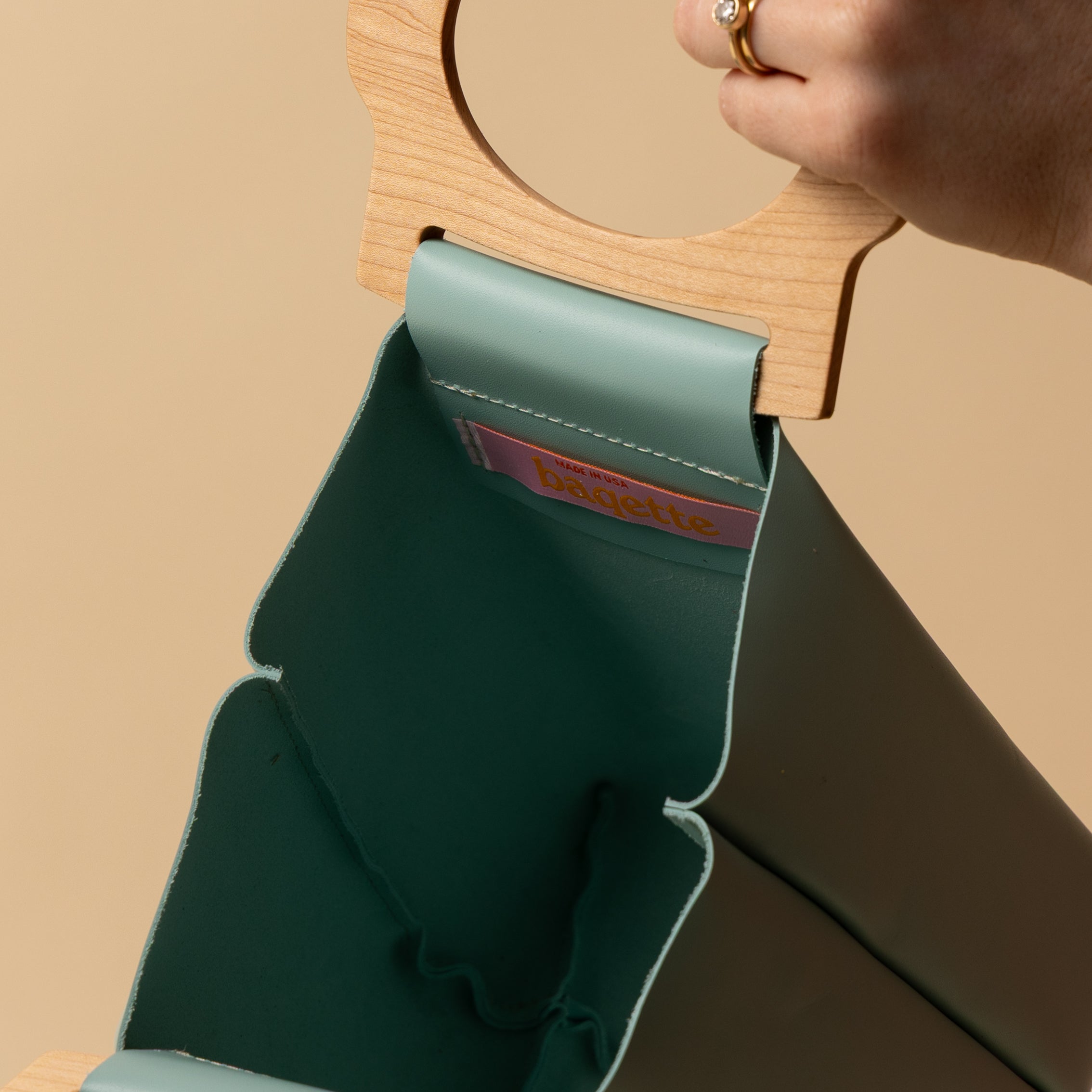 Robin's Egg/White Maple Mini Picnic Tote