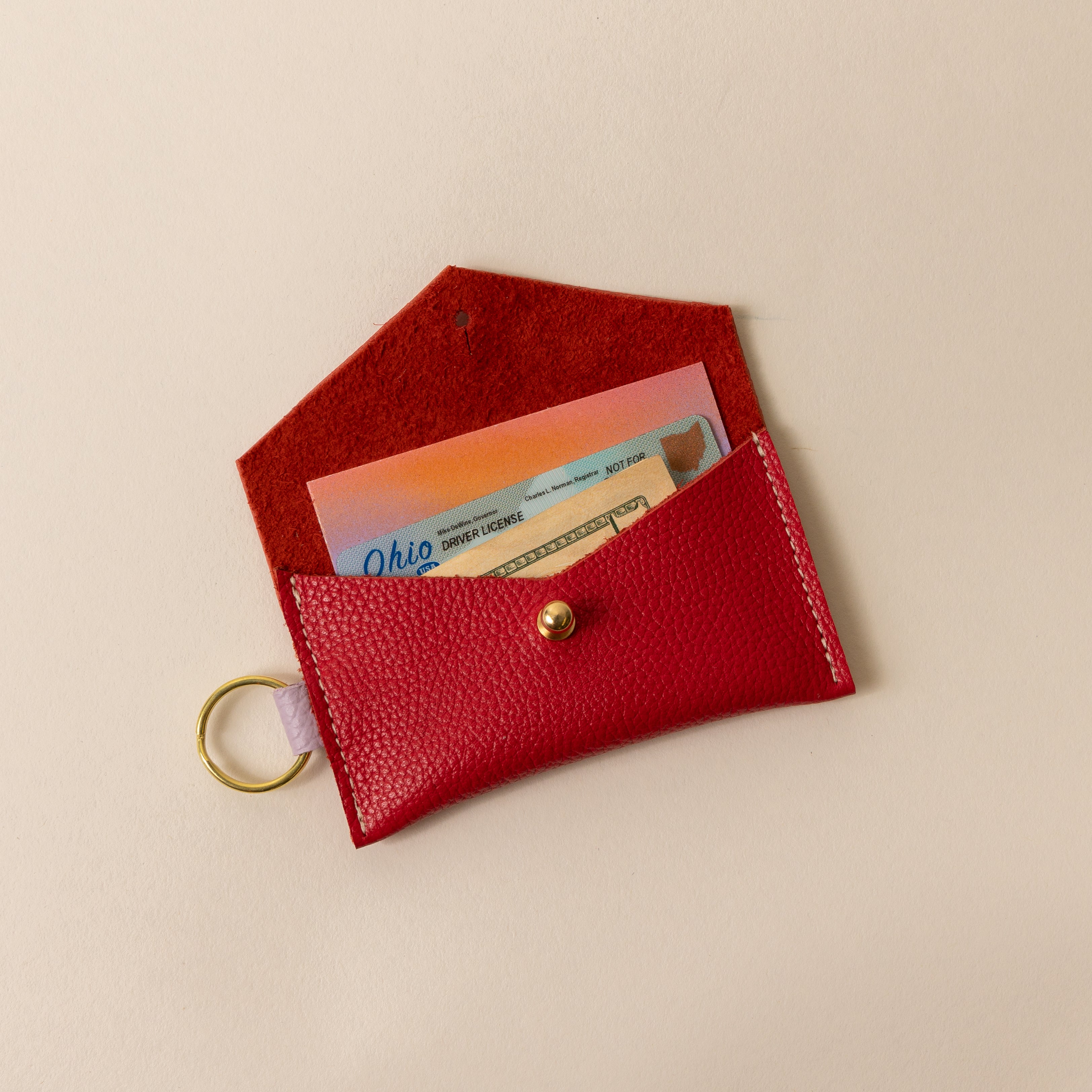 Ruby Red/Lilac Caro Cardholder