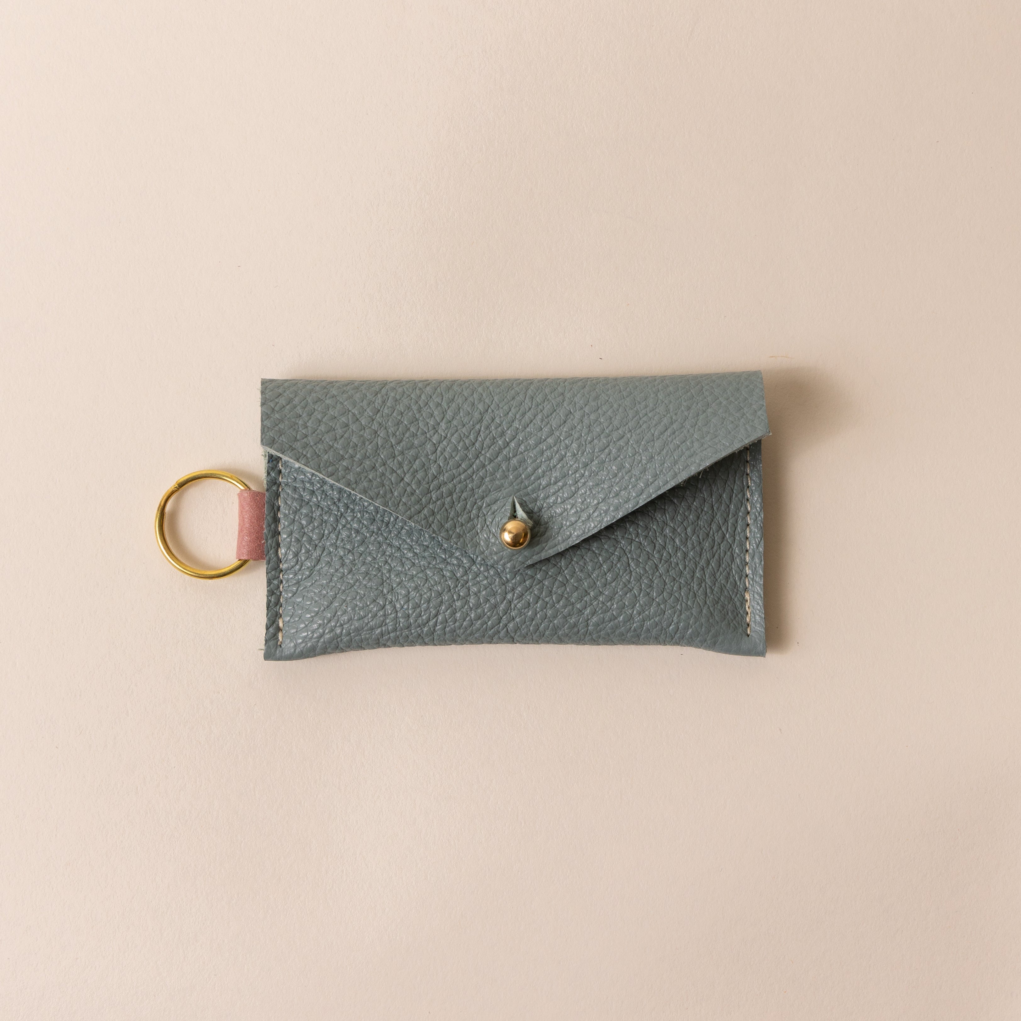 Sea Salt/ Pale Pink Caro Cardholder