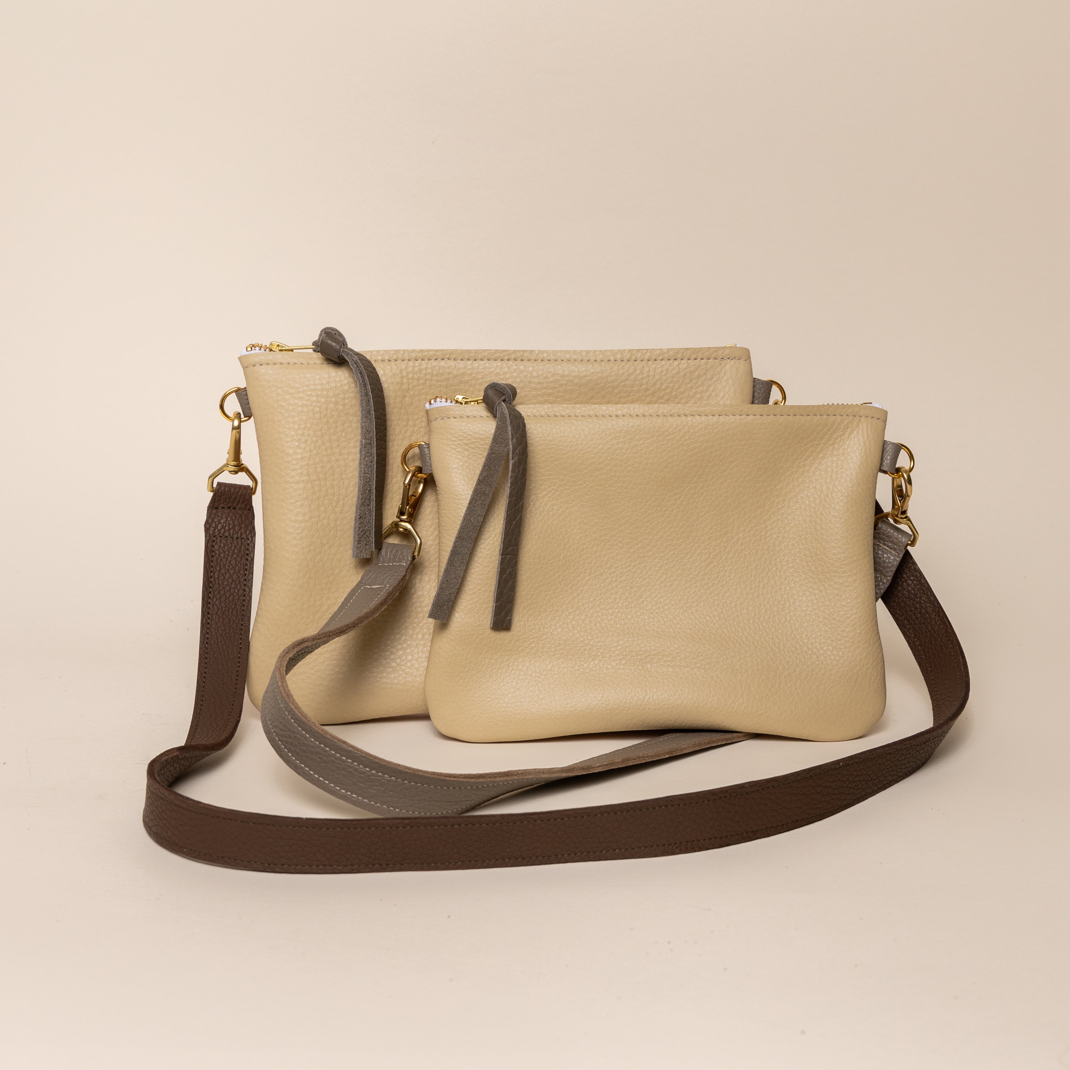 Cream/ Lush Camel Crossbody