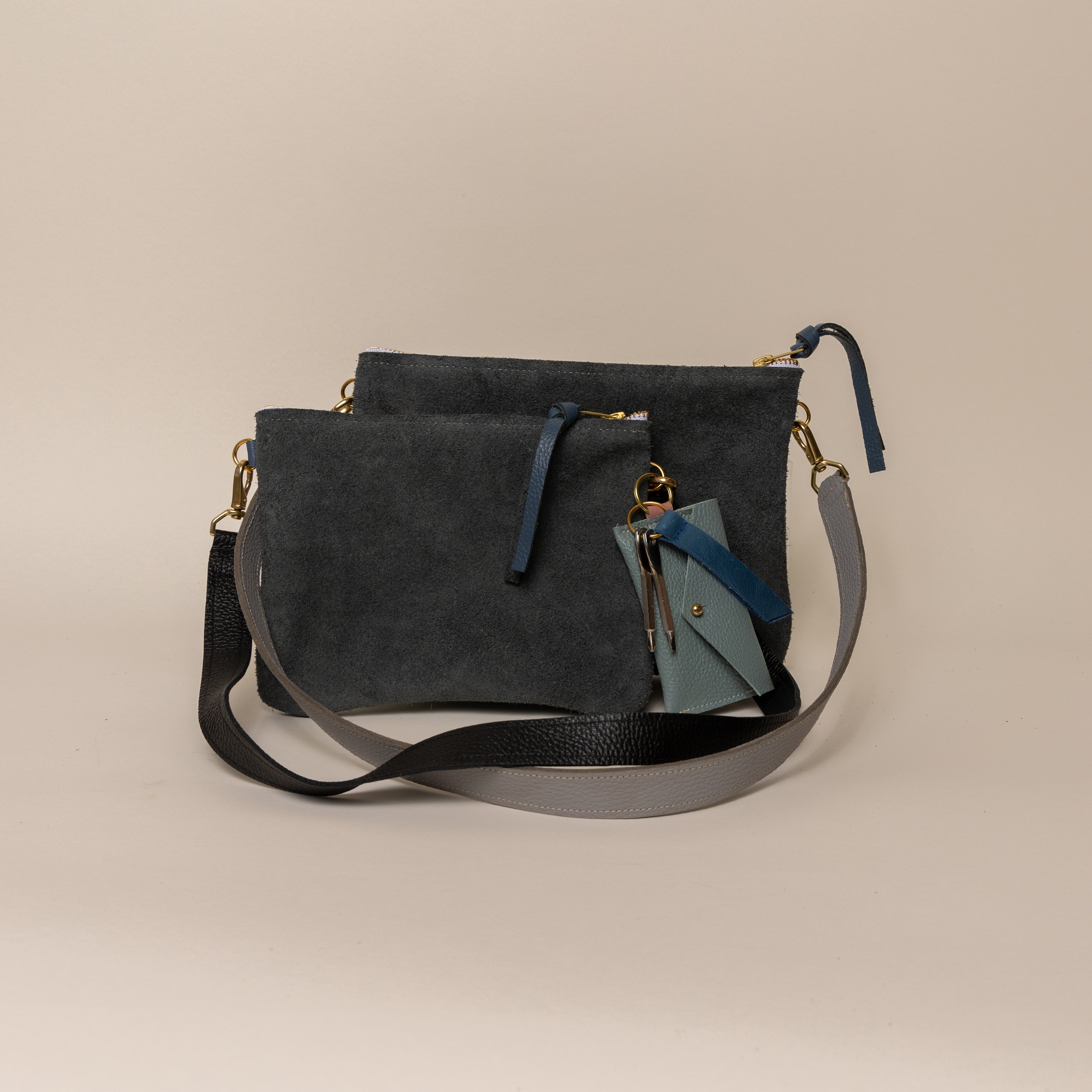 Sea Salt/ Blue Suede Crossbody