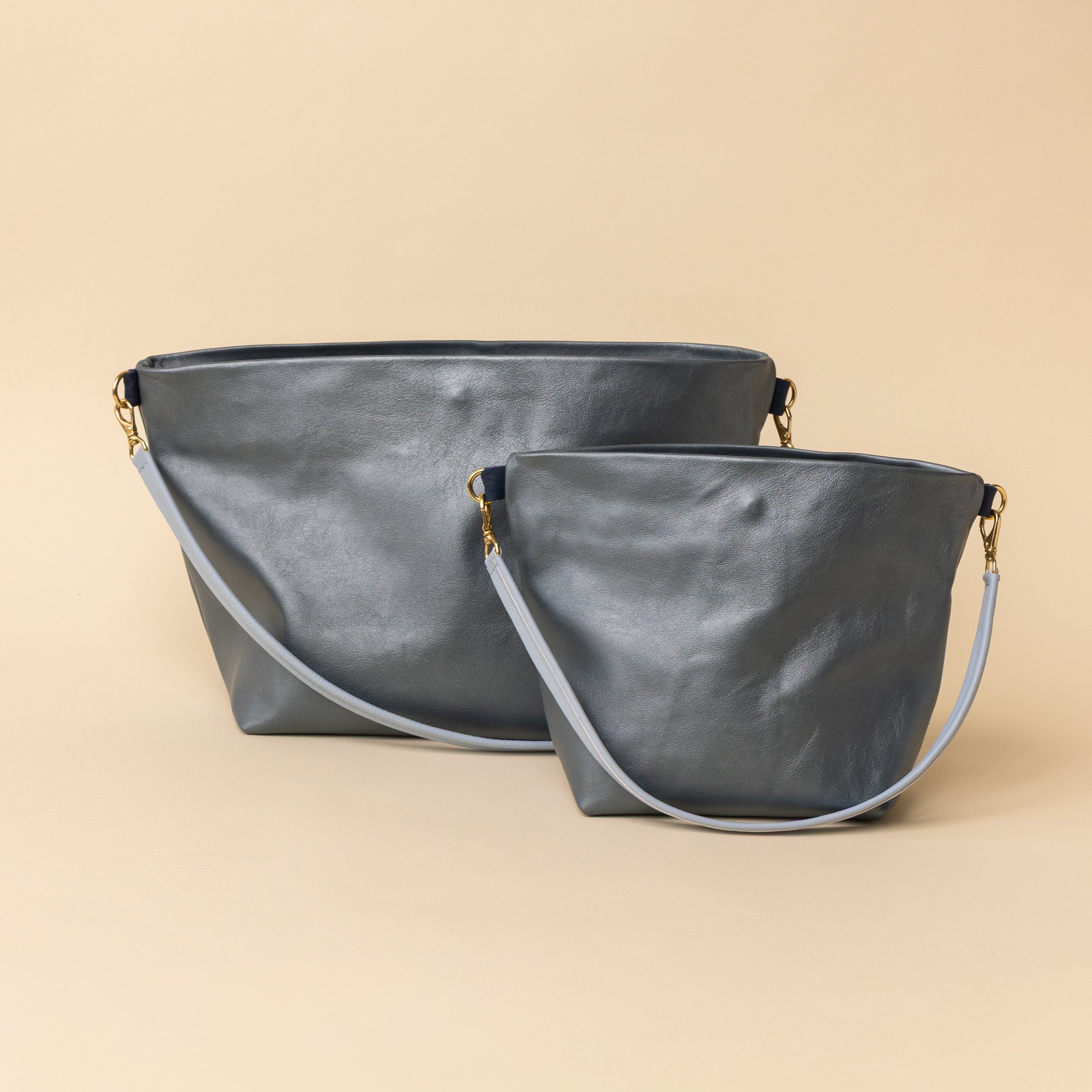 Slate Blue Shimmer Big Sister Bucket