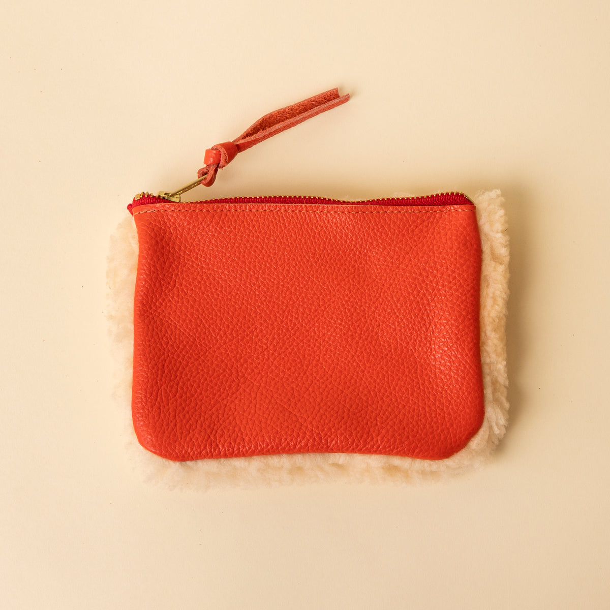 Rorange/Peach Lambswool Essential Pouch