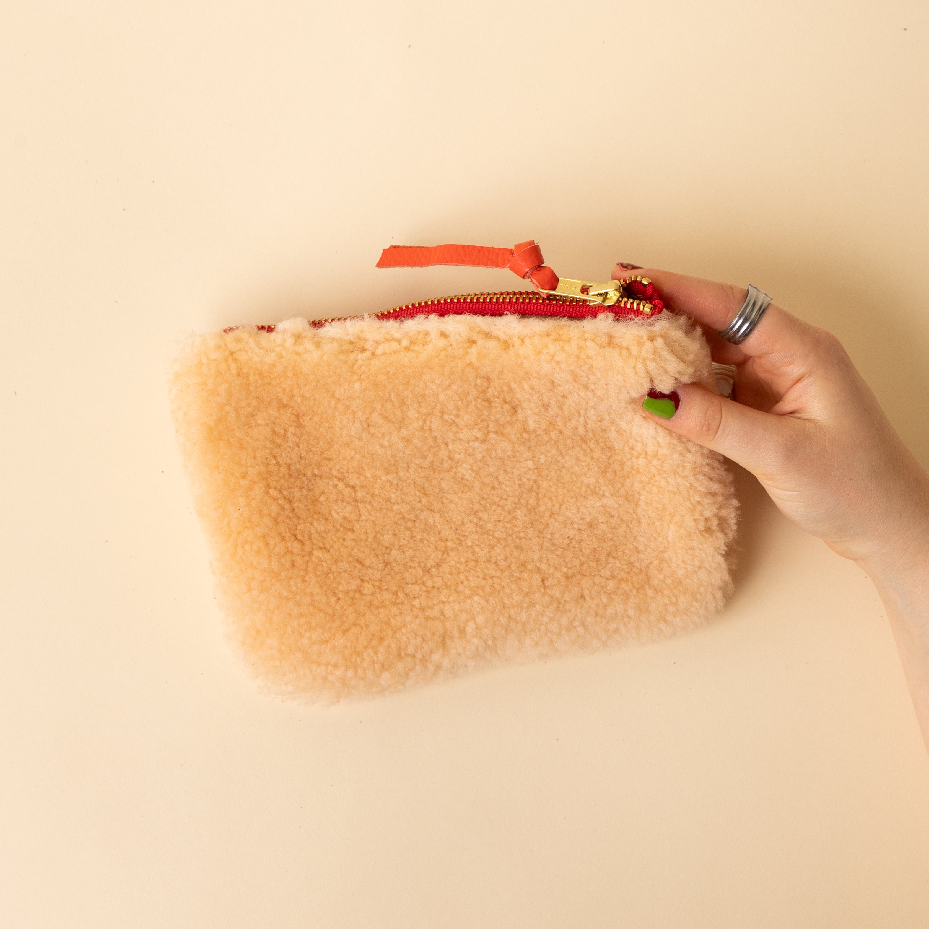 Rorange/Peach Lambswool Essential Pouch