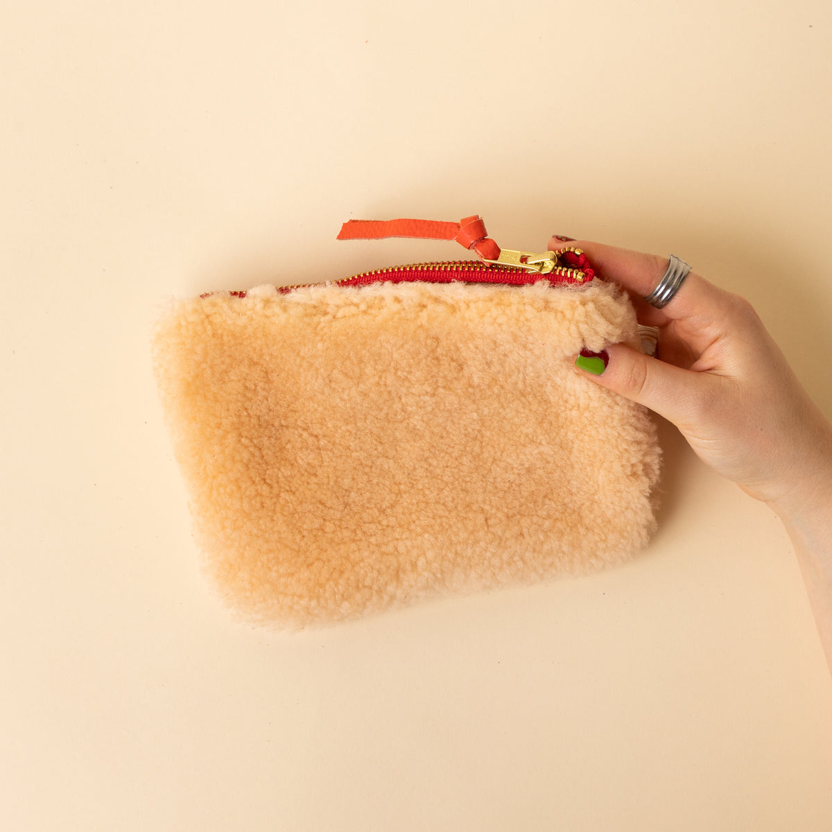 Rorange/Peach Lambswool Essential Pouch