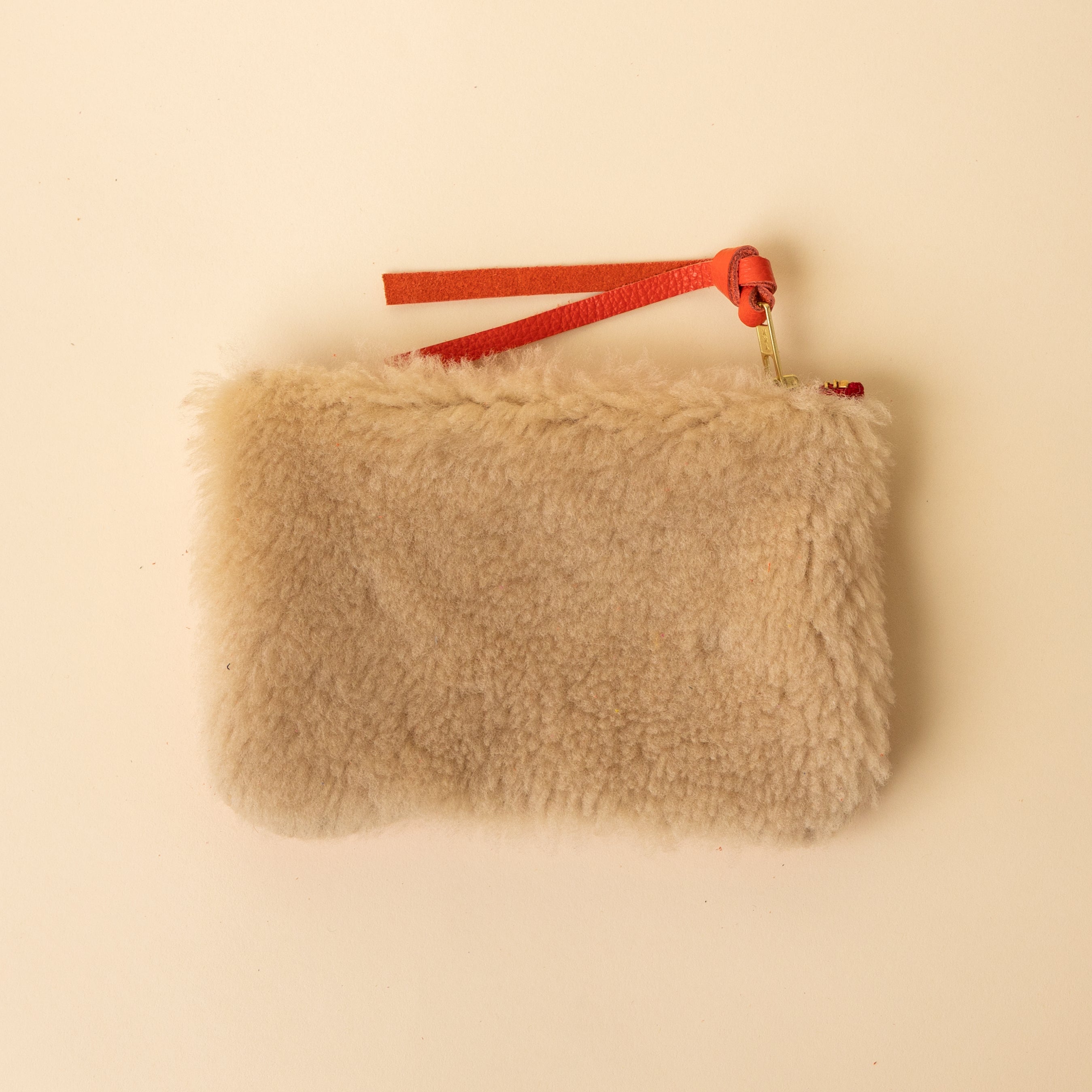 Rorange/Off White Lambswool Essential Pouch