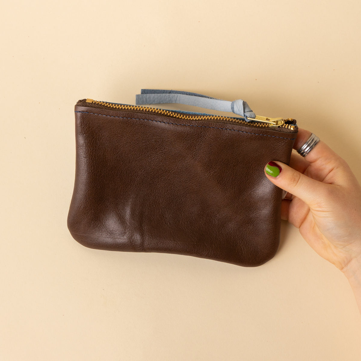 Upcycled Milk Chocolate/Azure Essential Pouch
