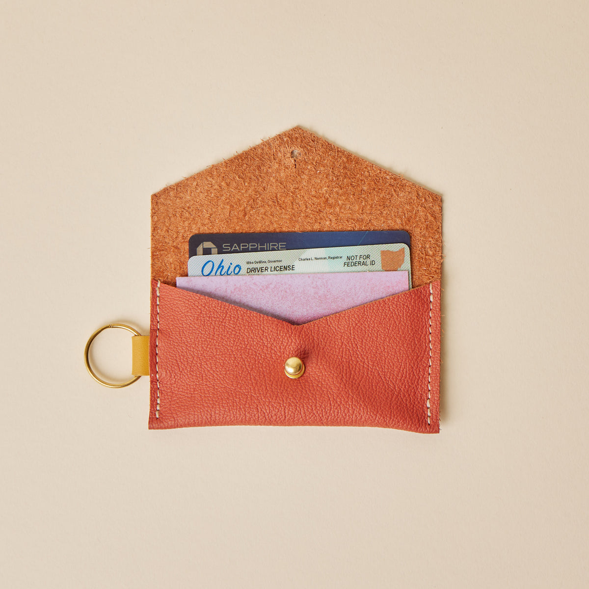 Papaya/Mustard Caro Cardholder